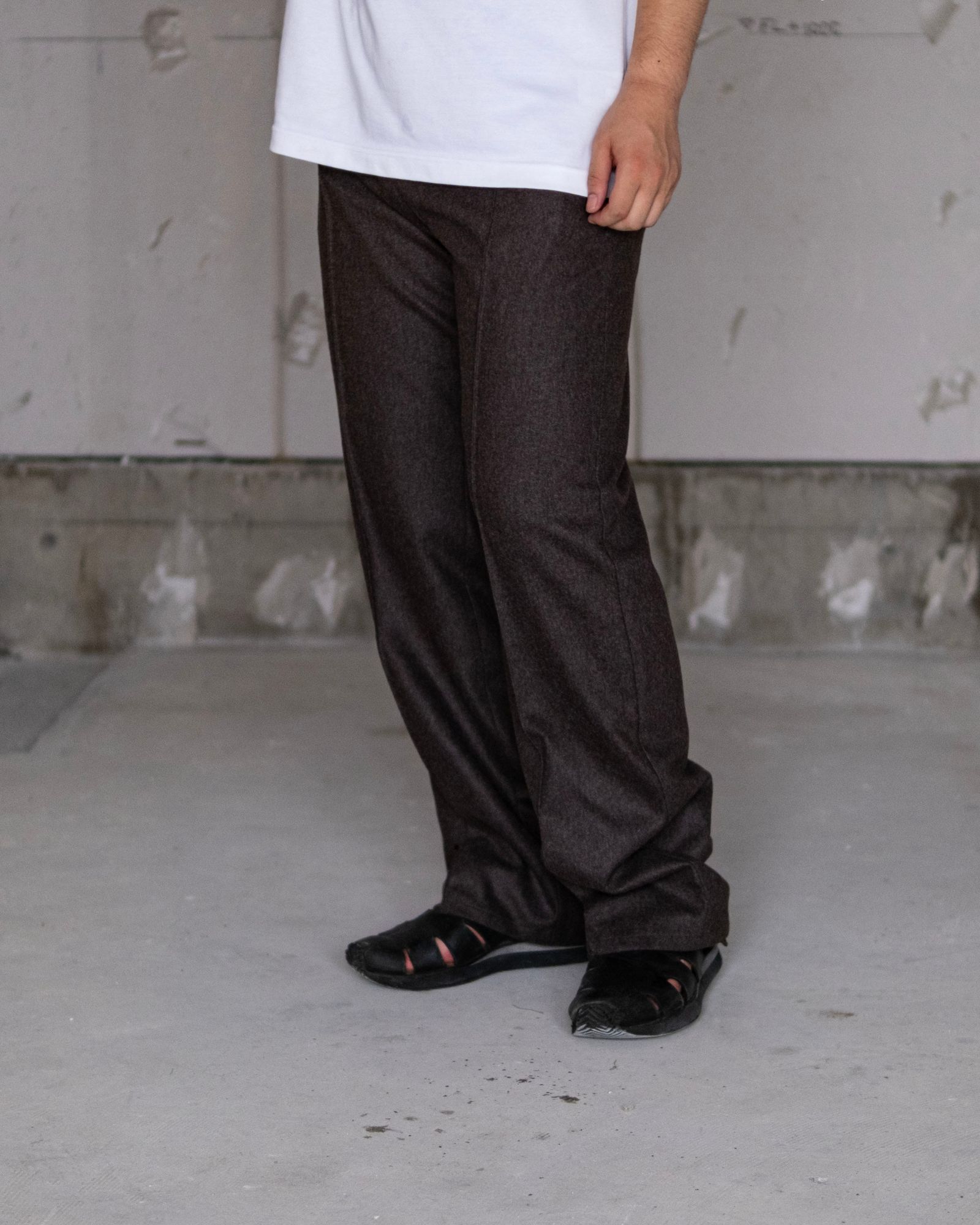 "REL" SUPER100S HYBRID FLANNEL / BROWN