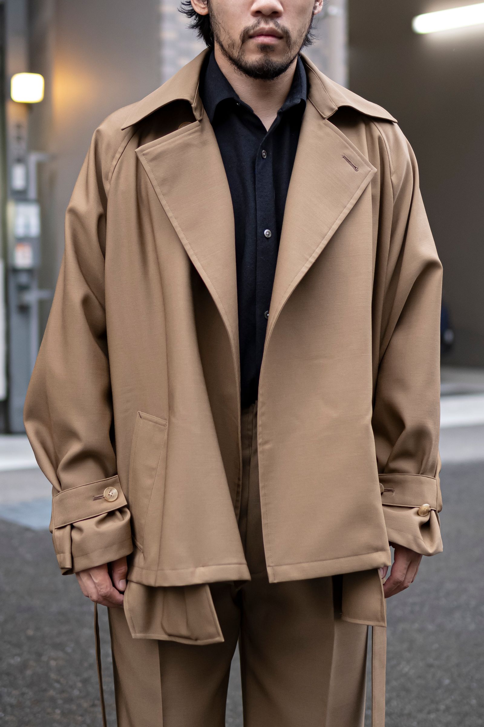 Blanc YM - Short trench coat / Brown | Retikle Online Store