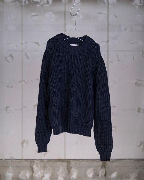 Belt Slit Knit in Mérinos d'Arles / Navy