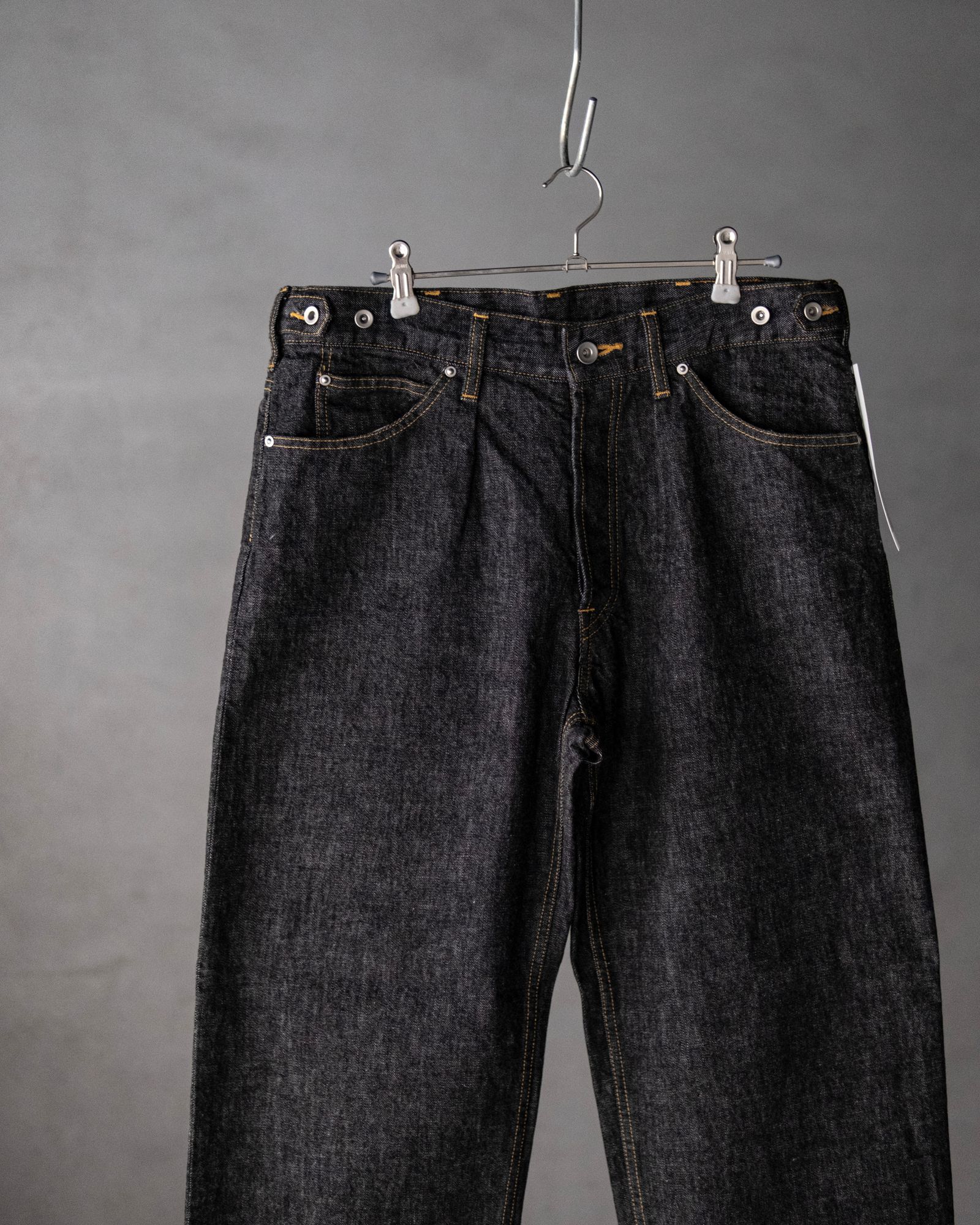 5P STRAIGHT DENIM PANTS / One Wash Black