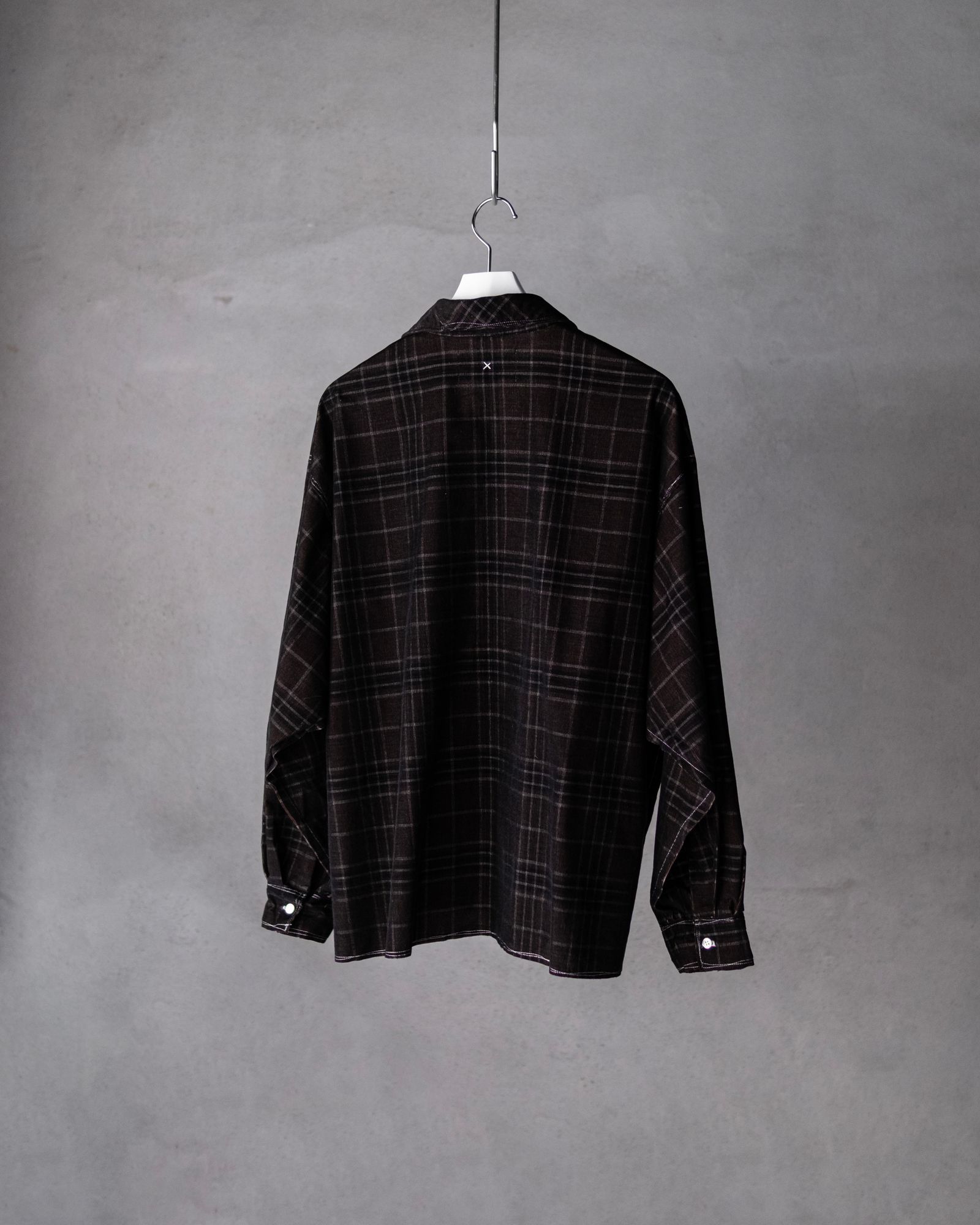 21W Yarn-Dyed Check Corduroy 50s Craftsman Shirt / Black
