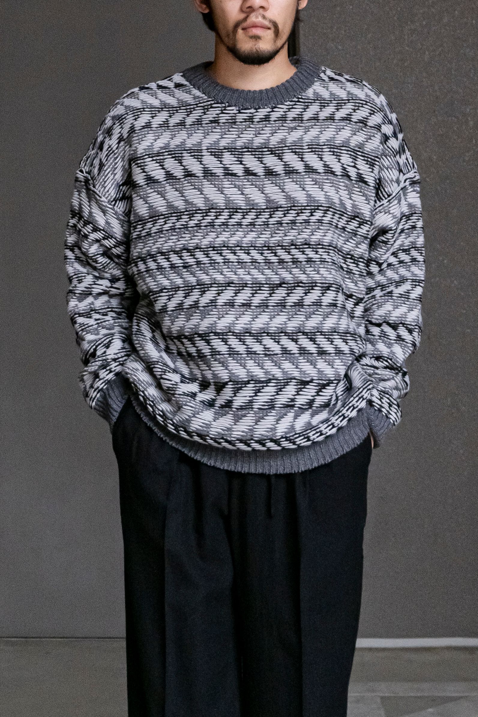 Blanc YM  Inside out Knit / Gray