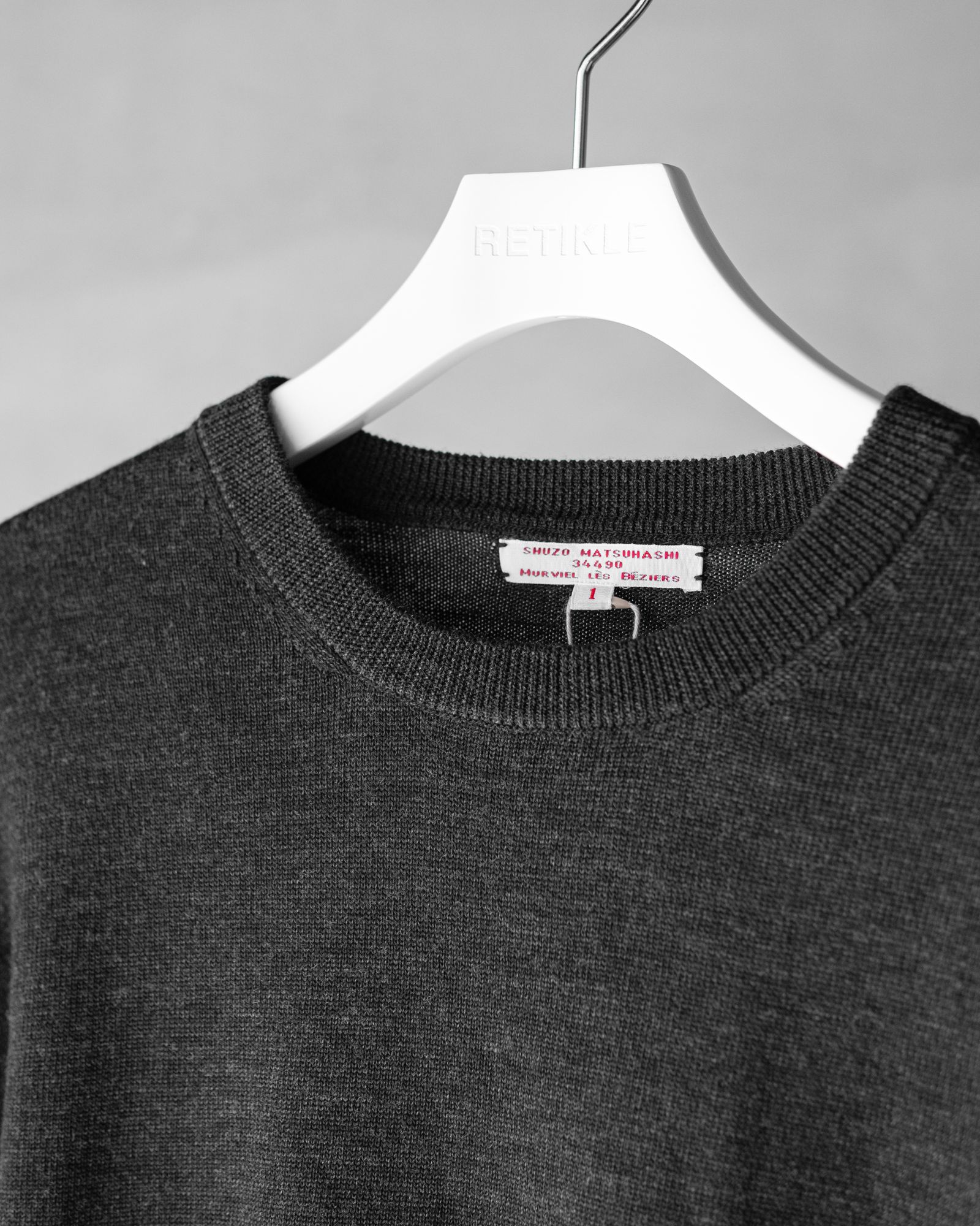 Bracelet Knit in Wool / Dark Gray Melange