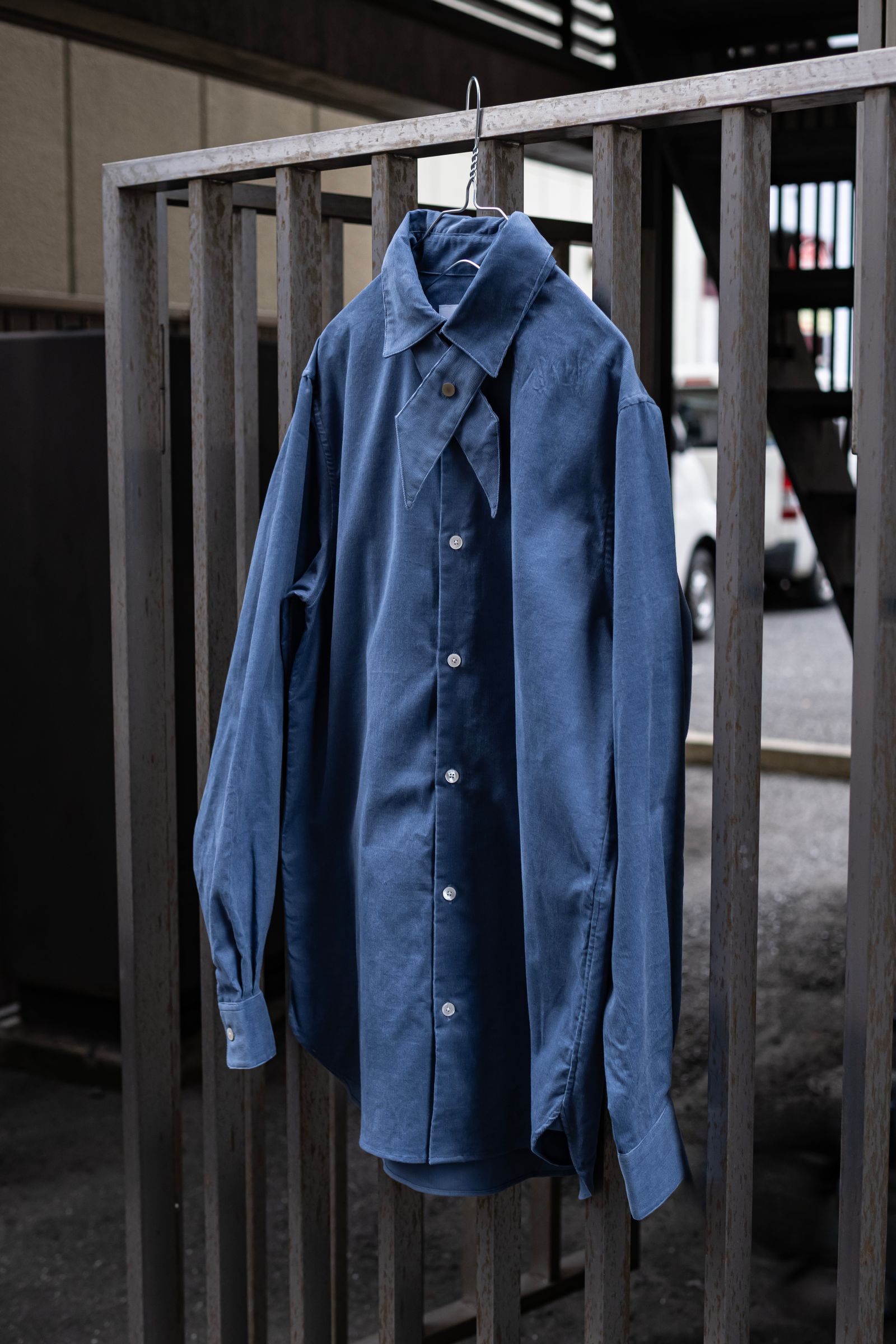 CORDUROY CROSSTIE SHIRTS / SAX BLUE