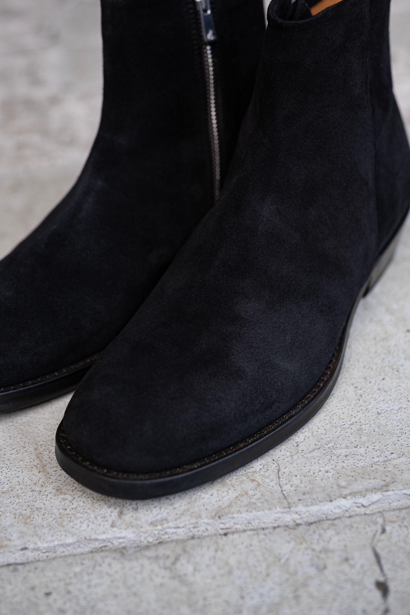 Side zip boots / Black