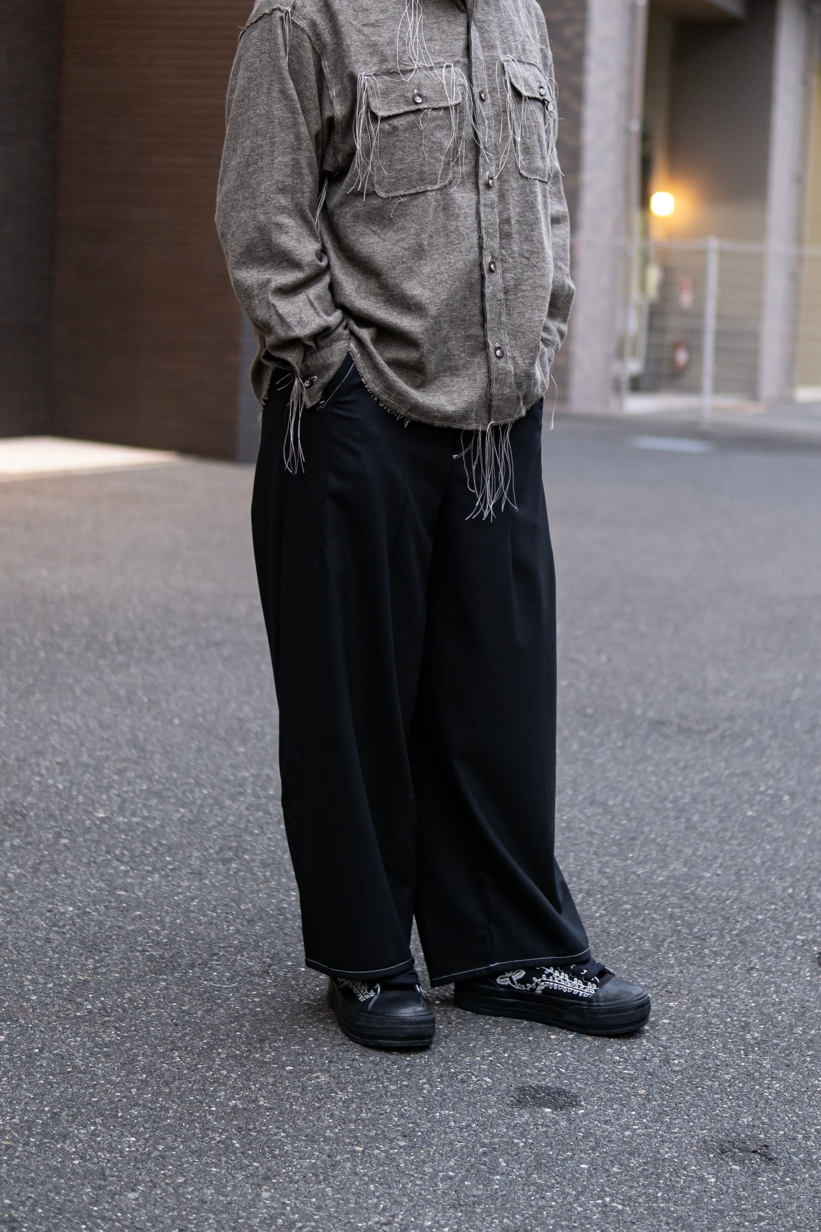60s COLLAR CRAFTSMAN SHIRT / KHAKI