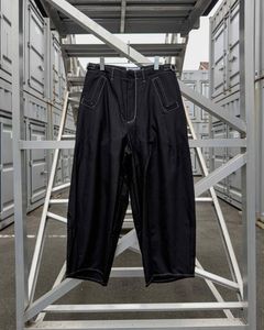 “Washable Super120’s” WIDE CEREMONY “MC” TROUSERS / Black