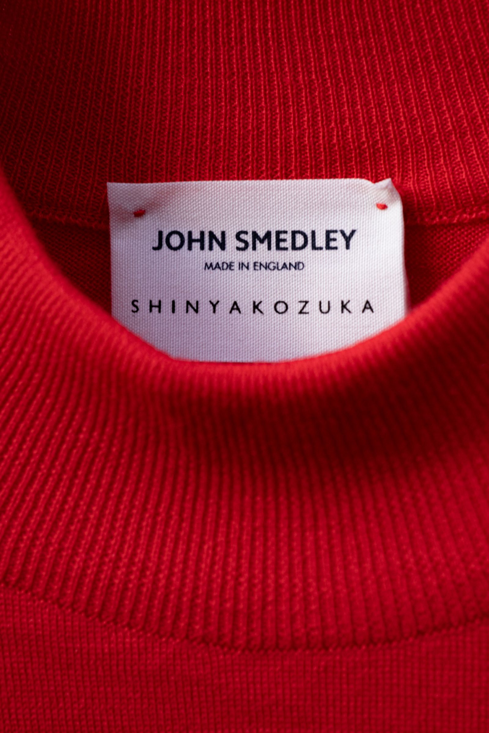 【新品】  SHINYA KOZUKA / シンヤコヅカ | ANTIQUE HIGH GAUGE WITH JOHN SMEDLEY ジョンスメドレー ニット | S | ROUGE | メンズ