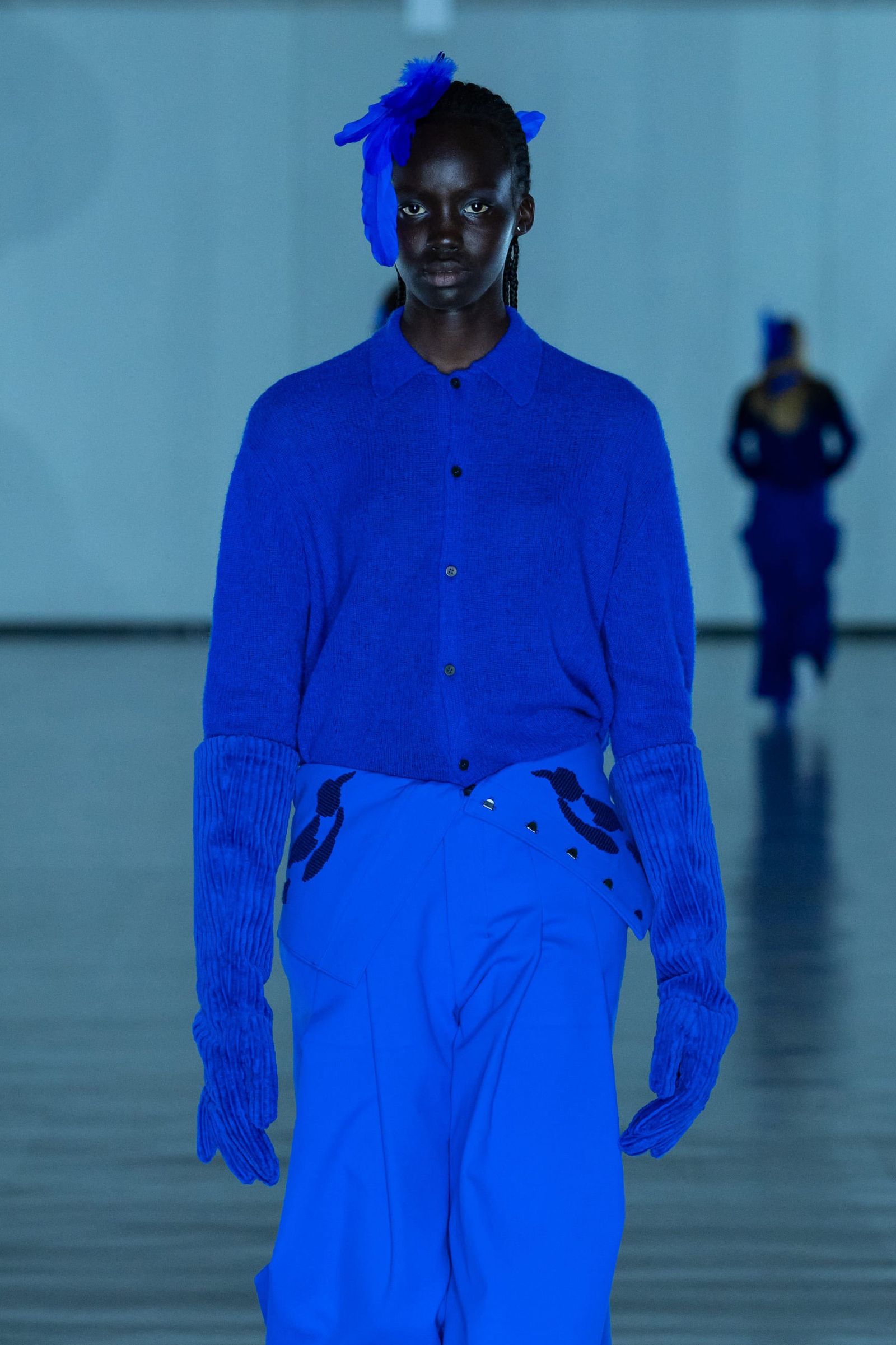 NOTHING SPECIAL KNITTED SHIRT / BREATH TAKING BLUE