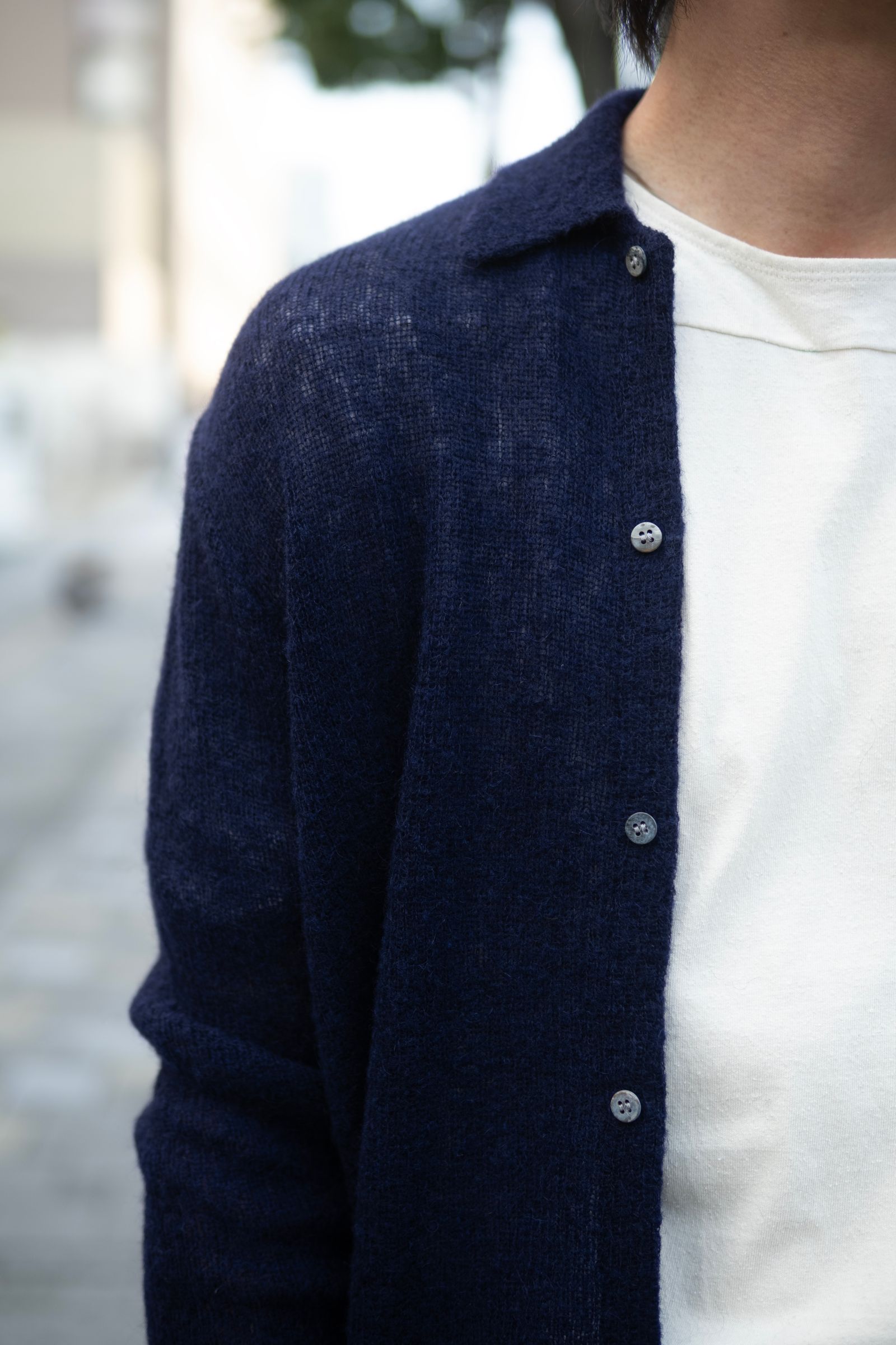 NOTHING SPECIAL KNITTED SHIRT / DAYBREAK NAVY
