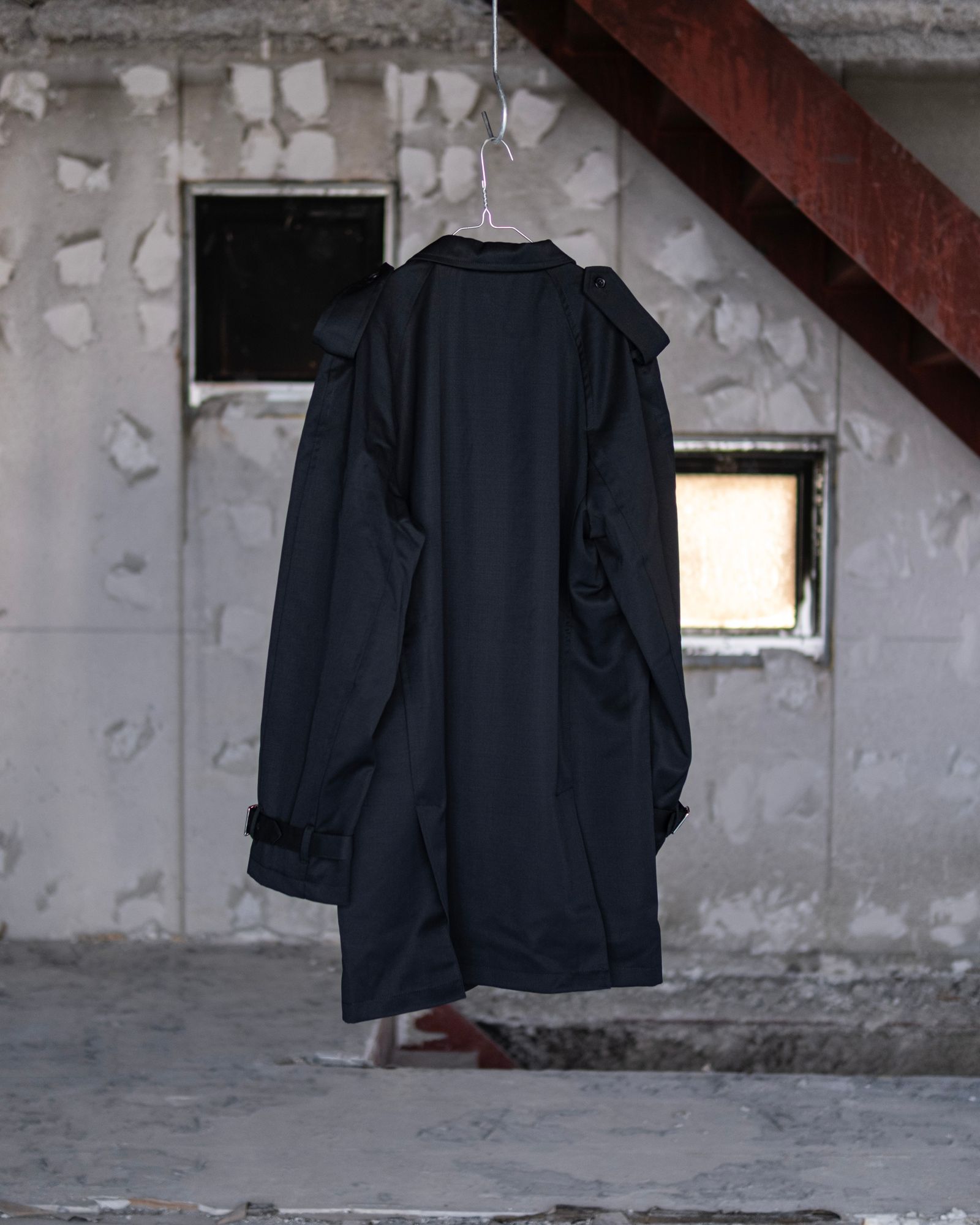 Raglan Long Jacket / Black