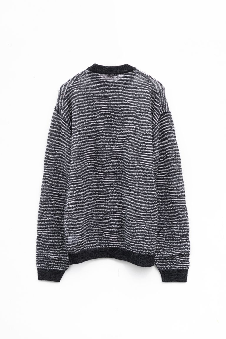 Blanc YM - Crazy Border Mohair Knit / Black | Retikle Online Store 