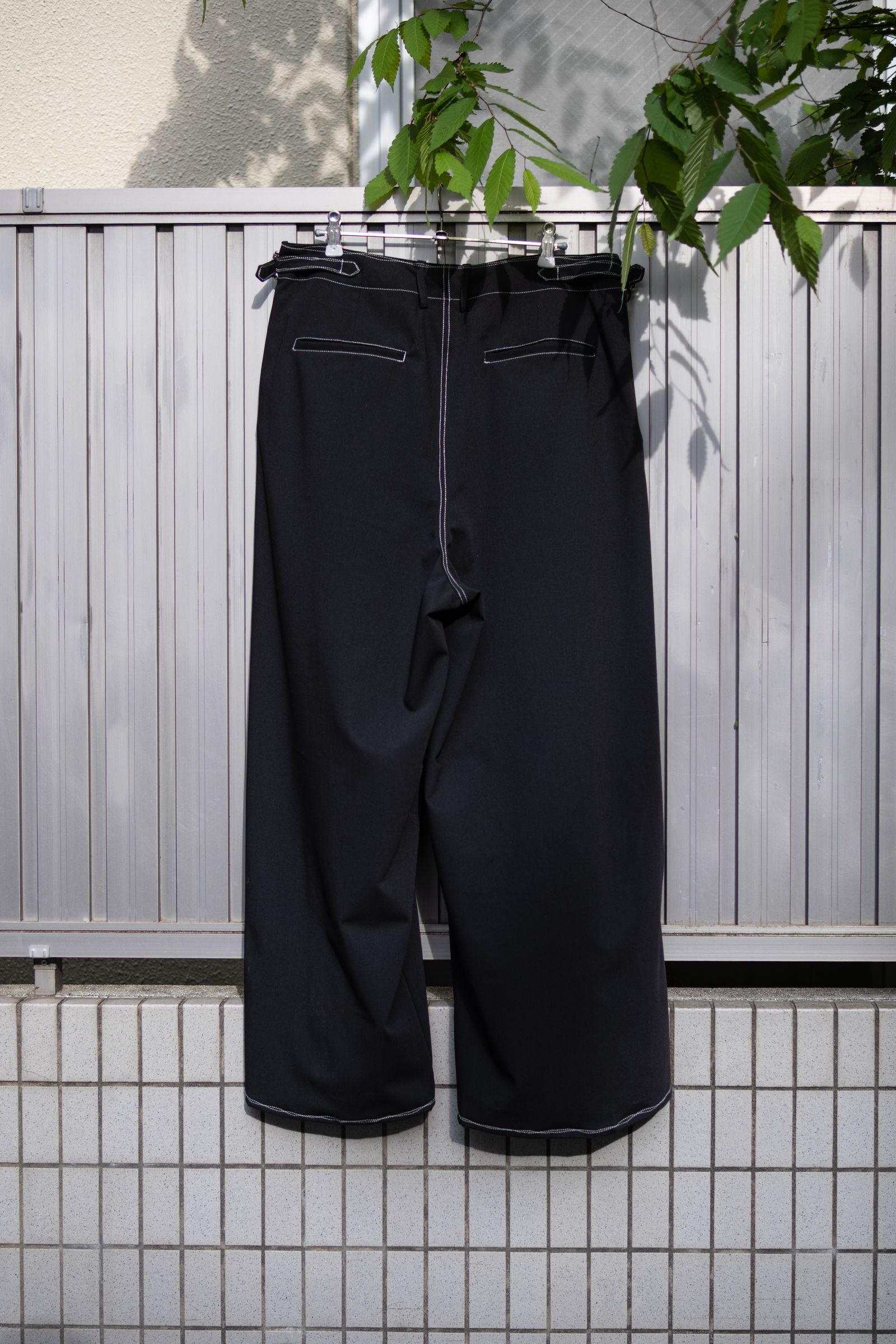 50/2 Silo Compact Gaba Wide Ceremony MC Trousers / Black