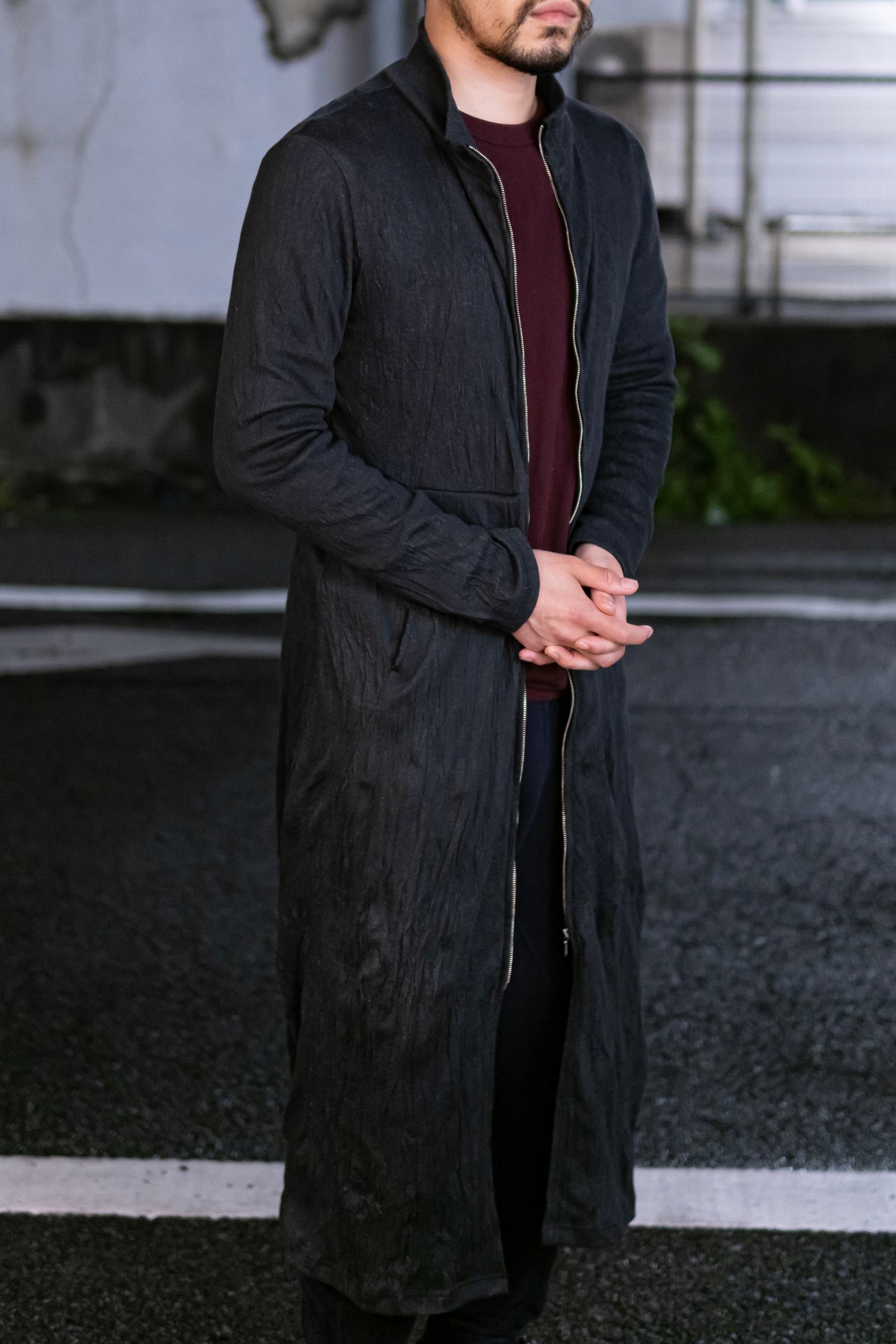 Ryoyu zipup onepiece / Black