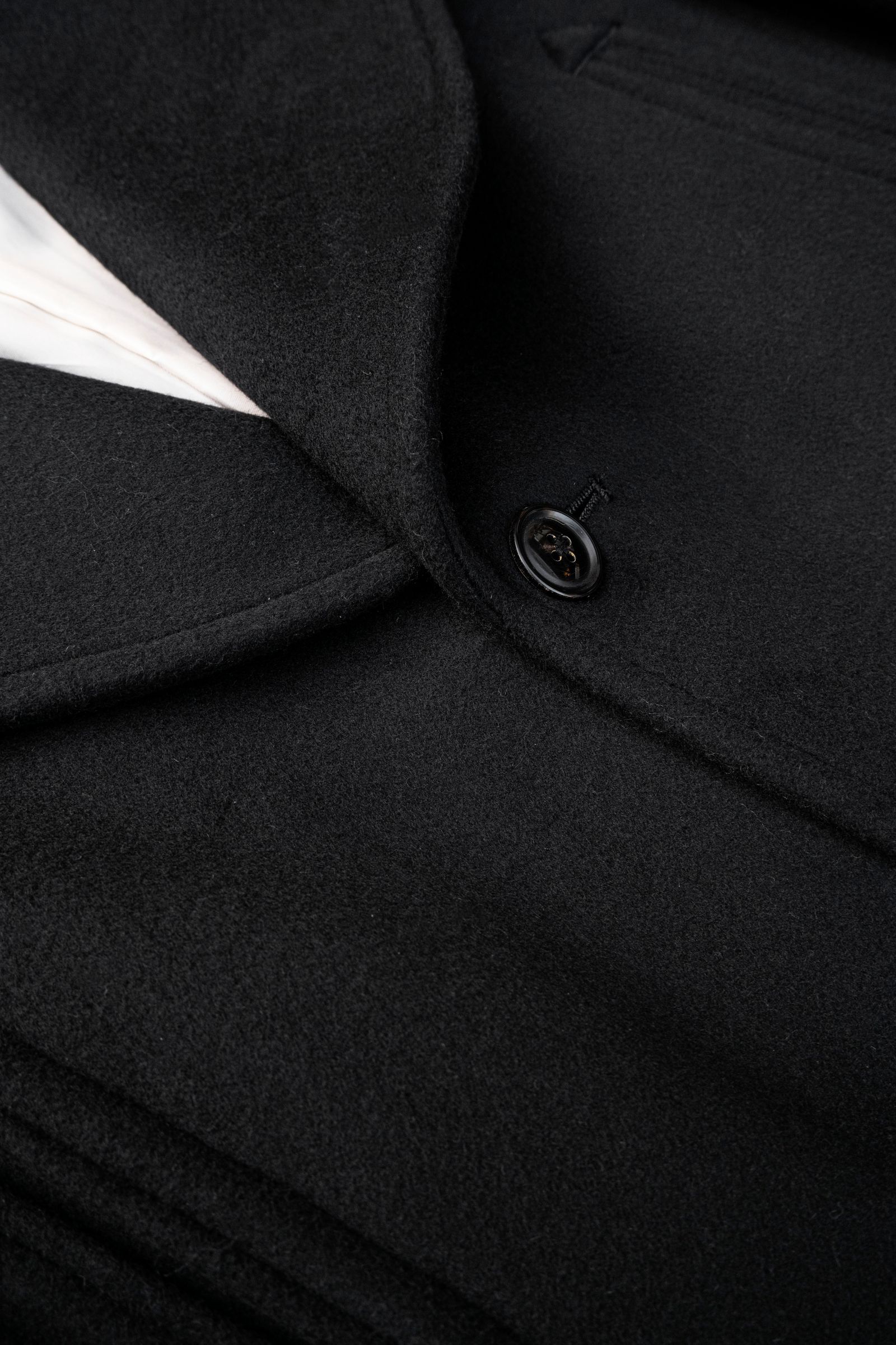 SUGARHILL - WOOL MELTON COAT / PURE BLACK | Retikle Online Store