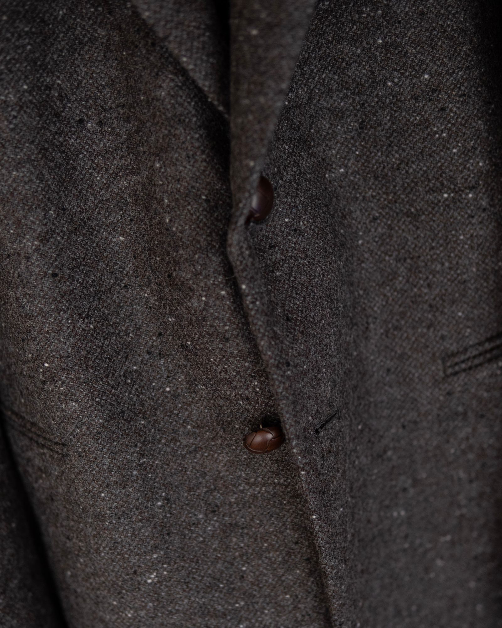 SINGLE-BREASTED 2BUTTON COMFORT-FIT LINED JACKET / MOCHA GREY