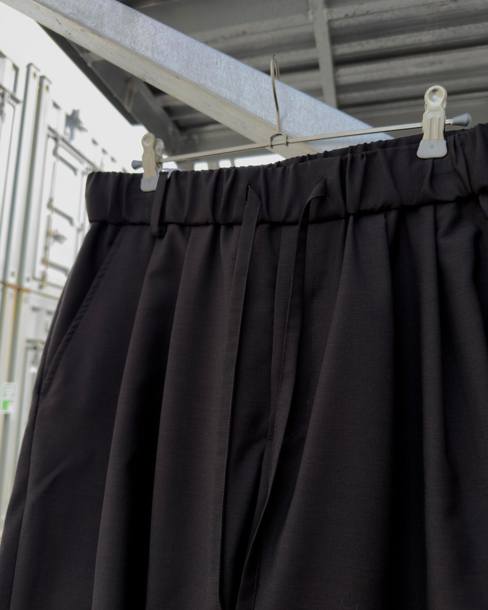 Wool Mohair Browsing Pants / Dark Brown