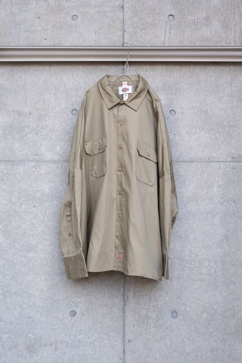 【SHINYAKOZUKA×Dickies】GIANT WORK SHIRT WITH DICKIES / KHAKI