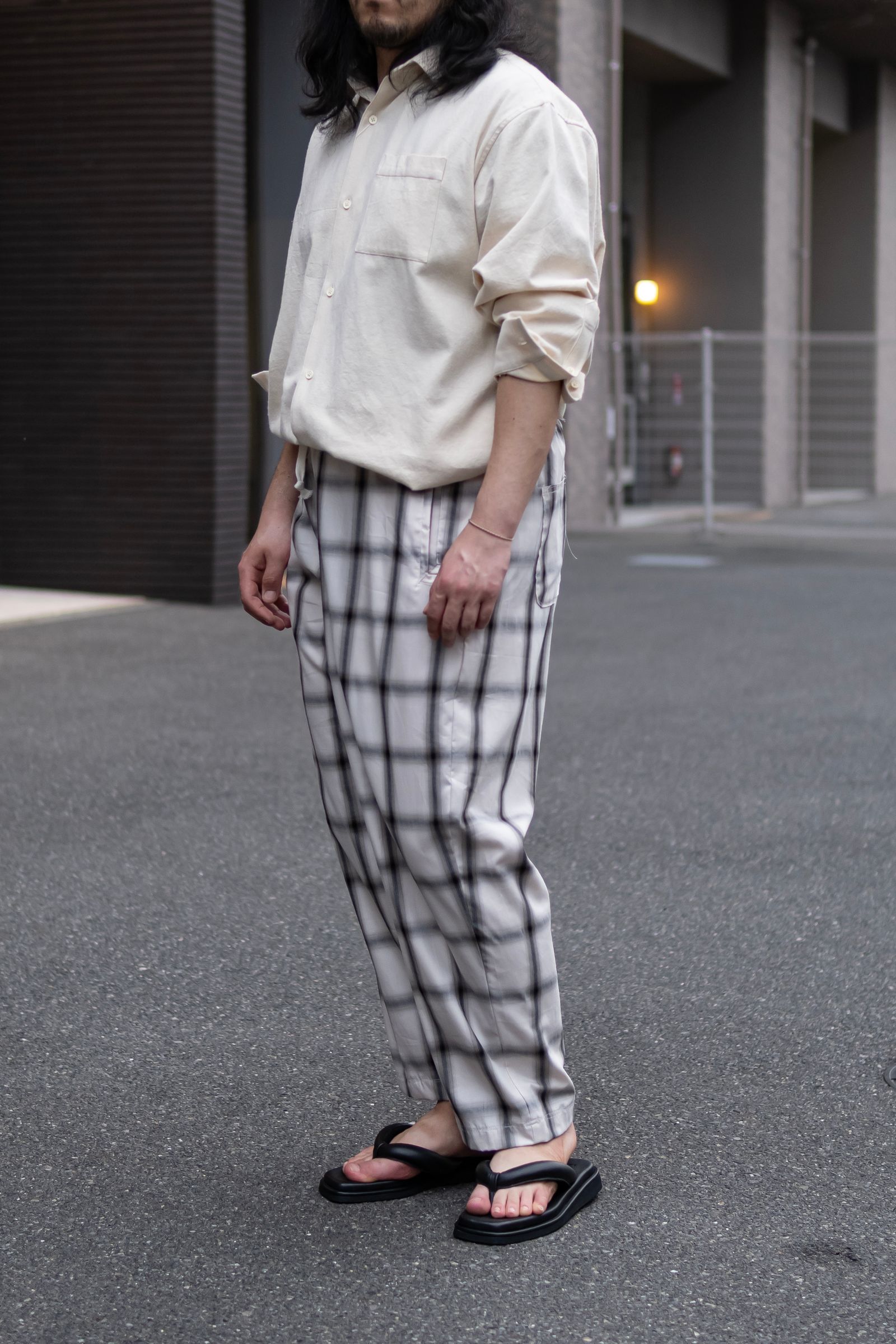 Cotton Ombre L-pocket Craftsman Pajama Pants / Beige