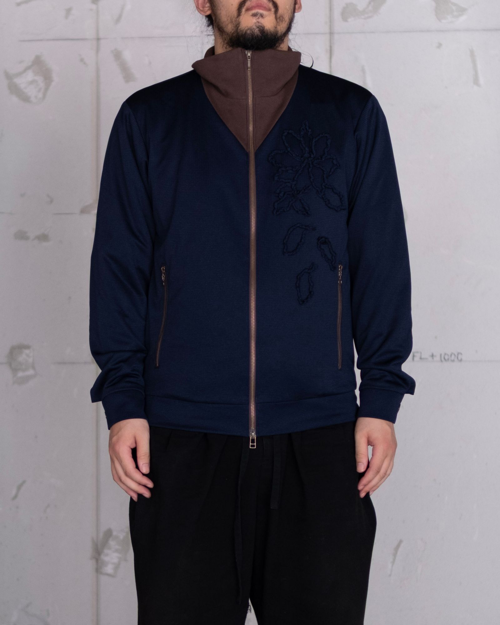 Tape embroidery track JKT / nvy