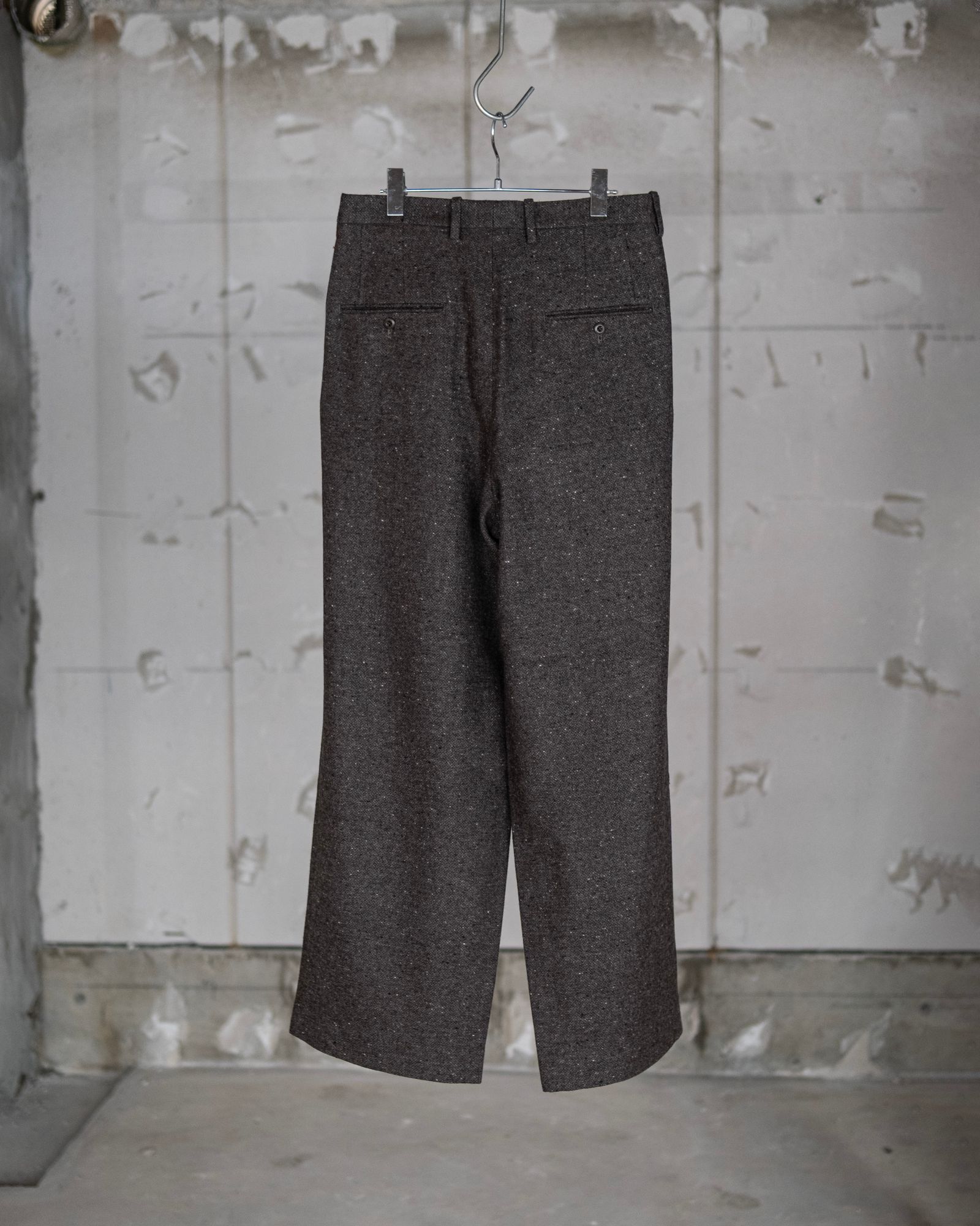 TUCKED BAGGY PANTS / MOCHA GREY
