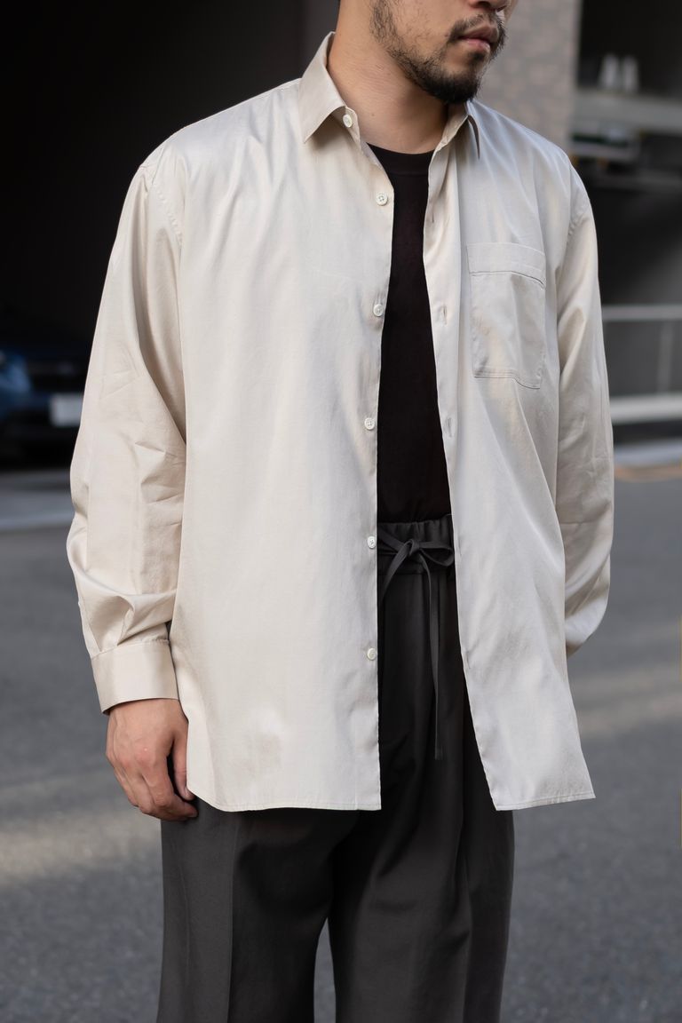 Blanc YM - Silk Wide Shirt / White | Retikle Online Store
