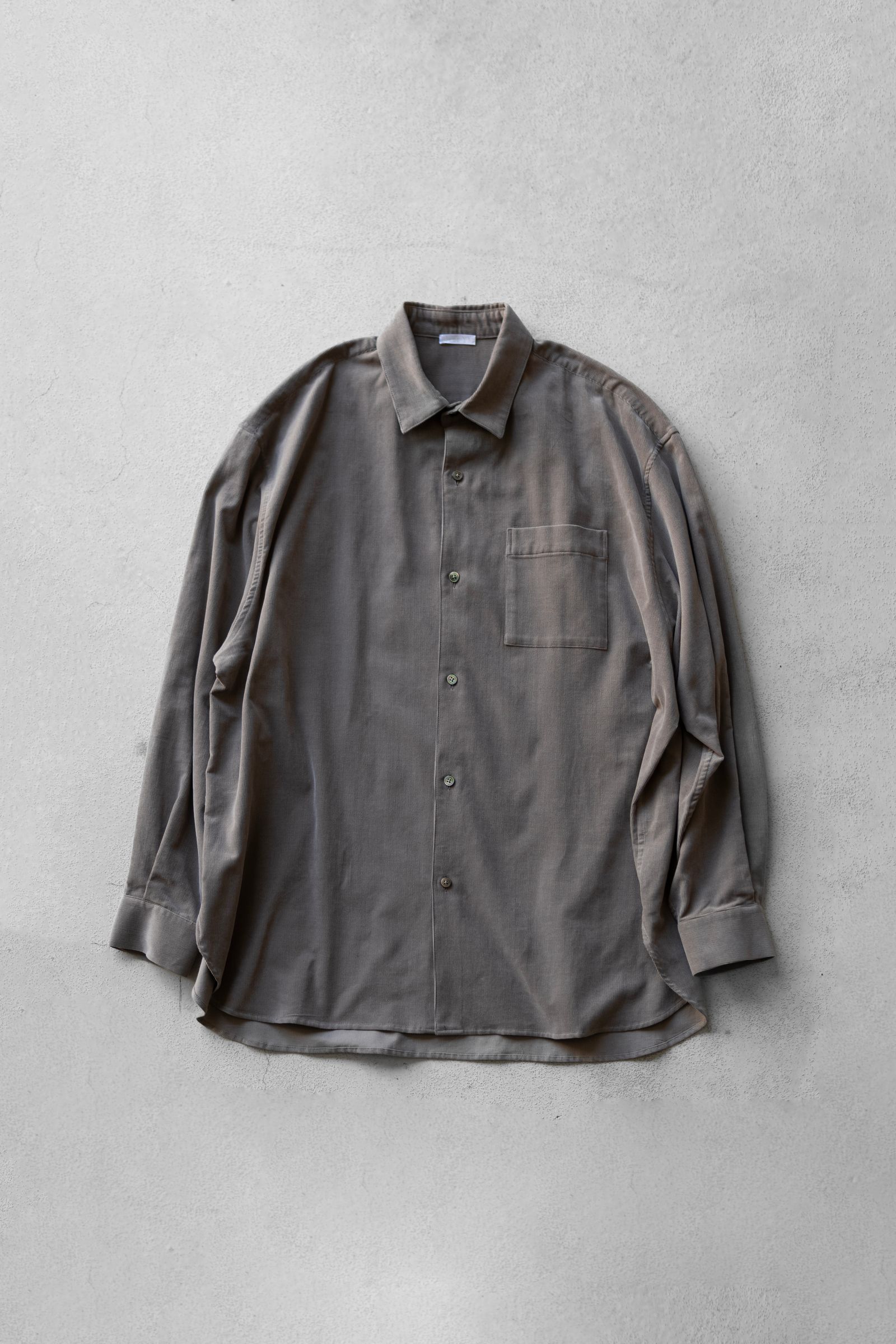 Soft Corduroy Wide Shirts / Greige