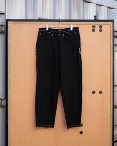 “SAMON” pleated ceremony pants / Black