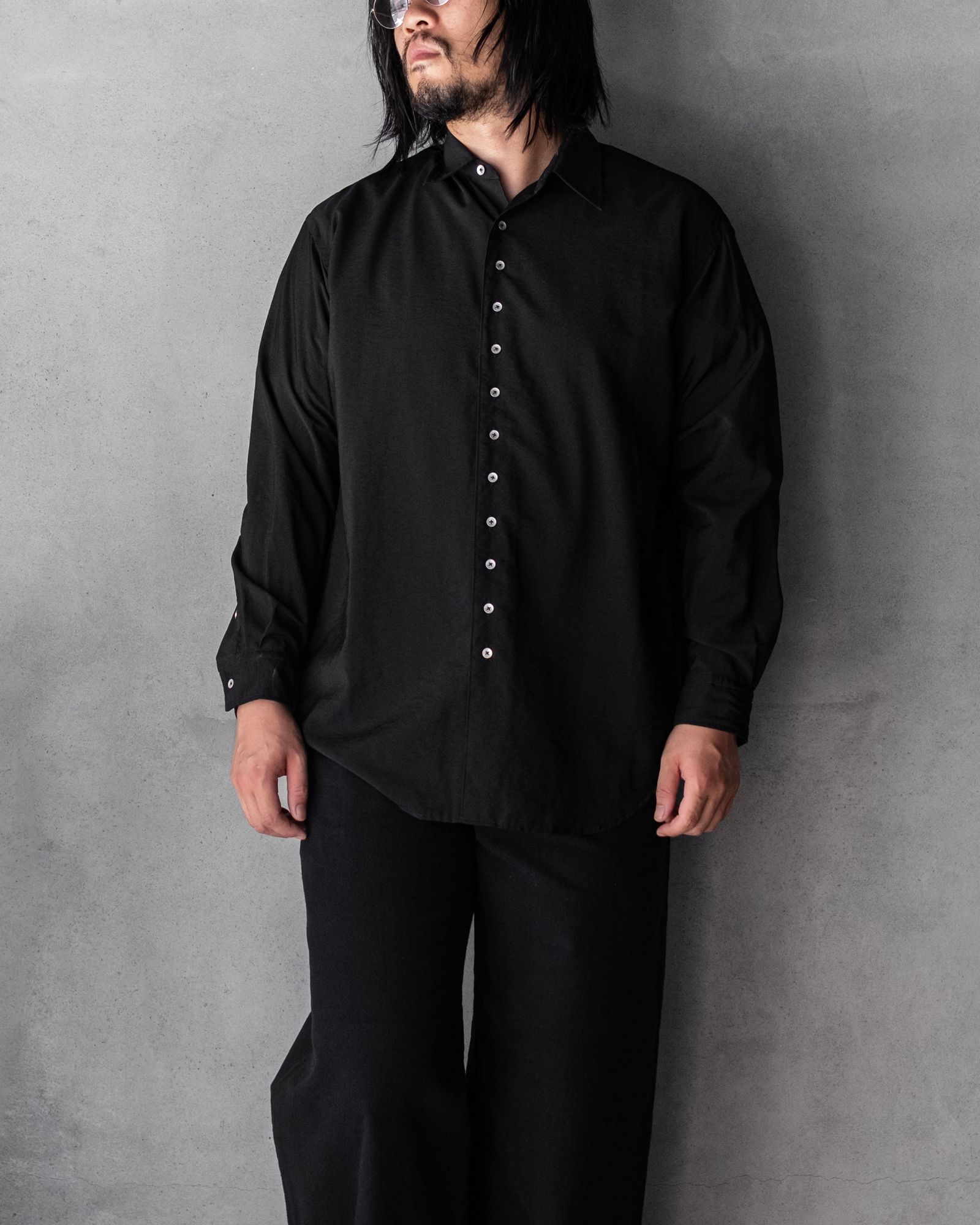 【exclusive】Regular Colar Shirts / Black