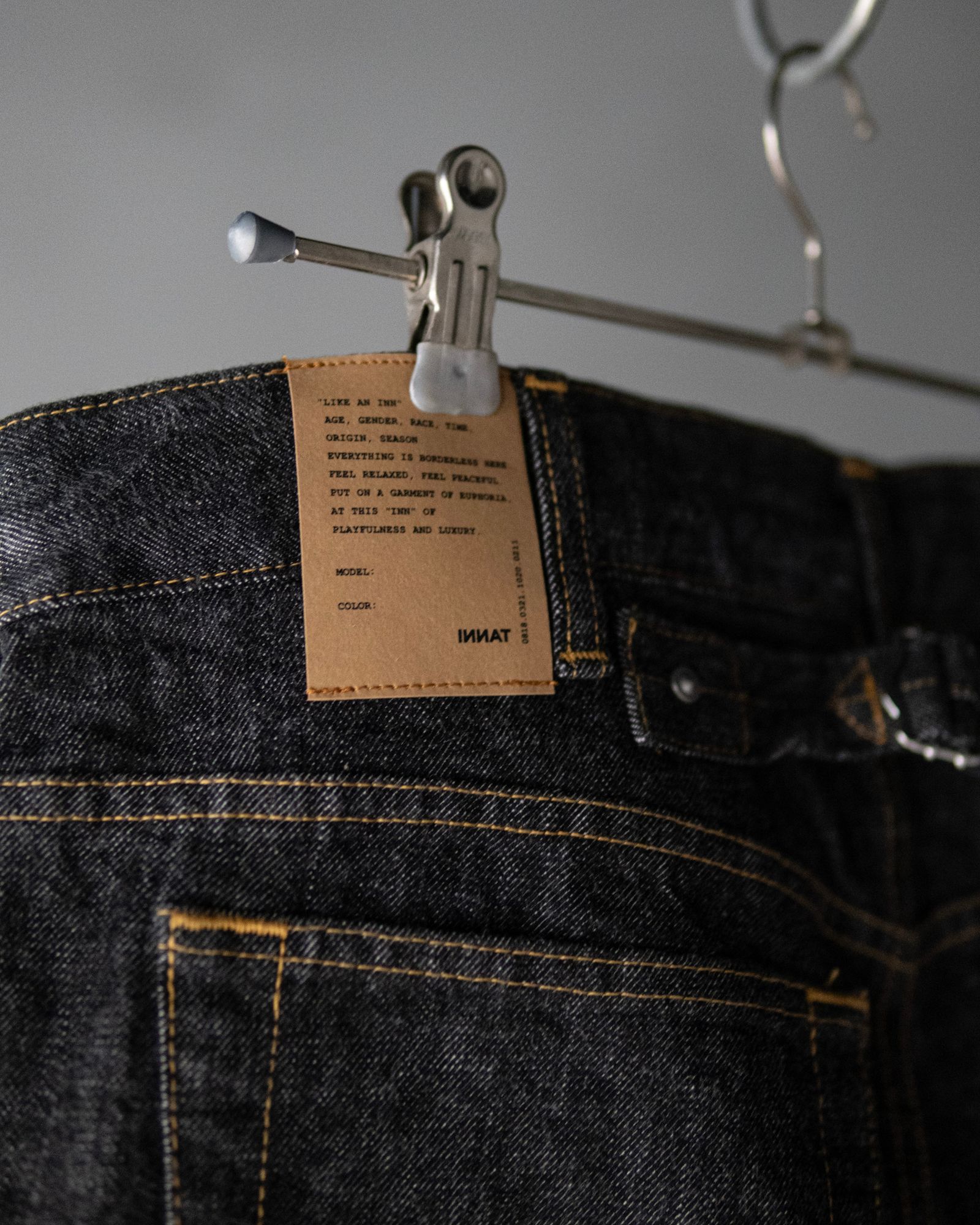 5P STRAIGHT DENIM PANTS / One Wash Black