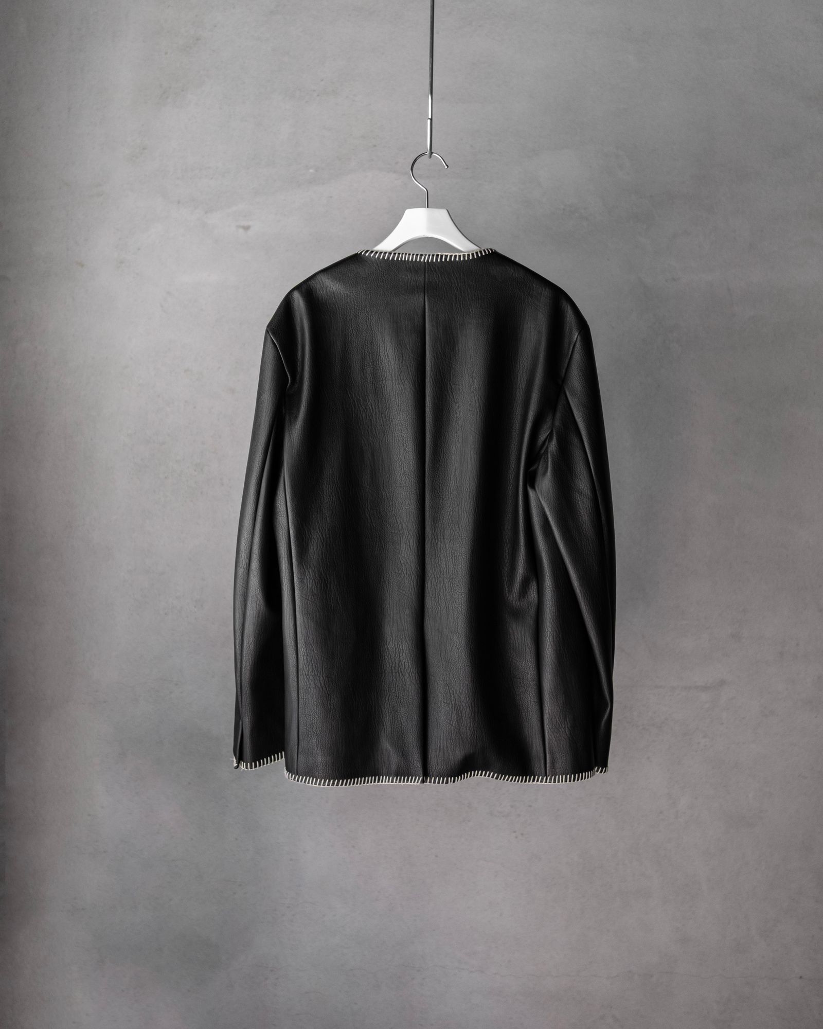 MAHITO MOTOYOSHI - Fake Leather Embroidery Jacket / Black