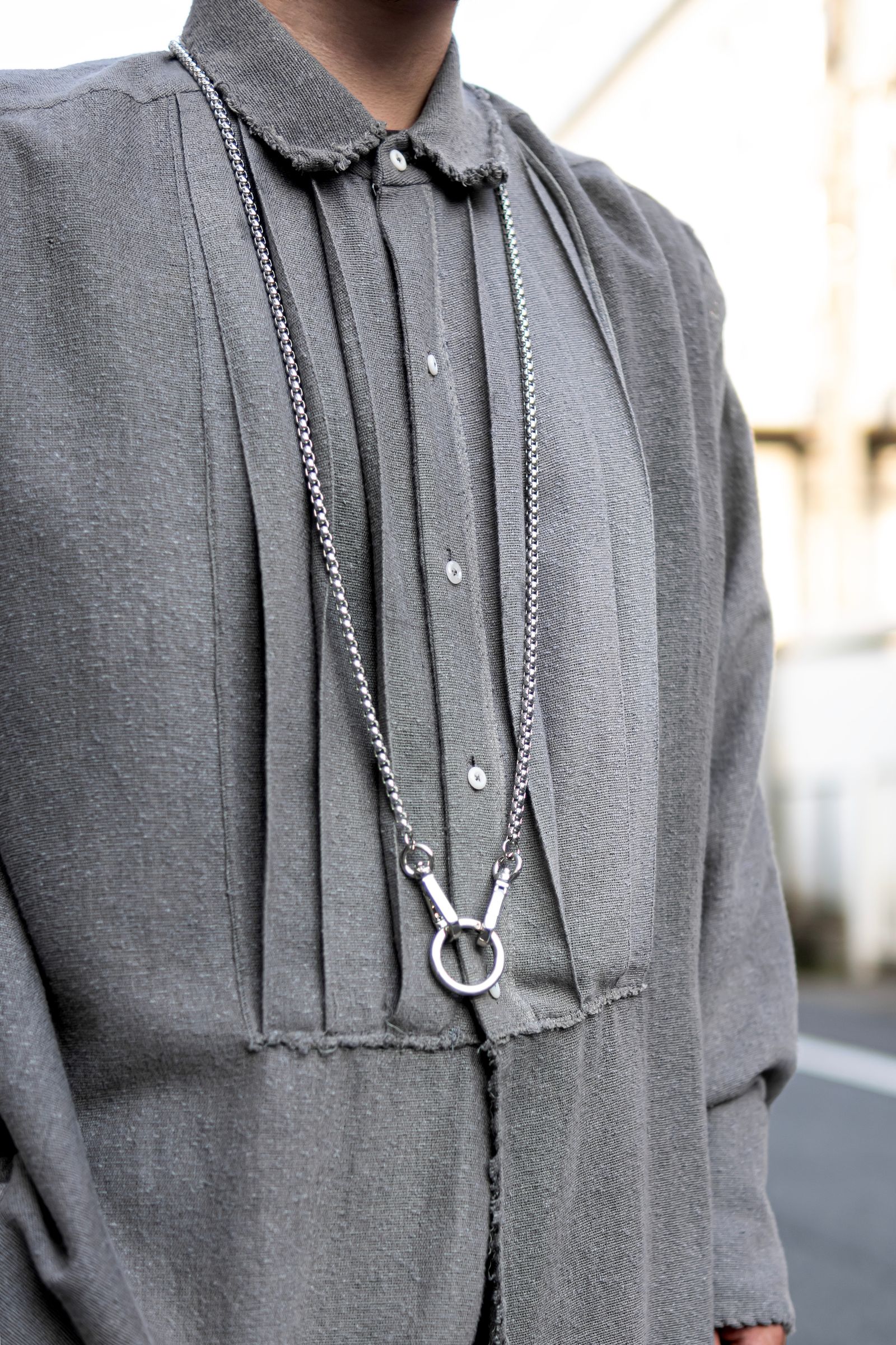 HIDAKA - CHAIN LANYARD - LONG / SILVER | Retikle Online Store