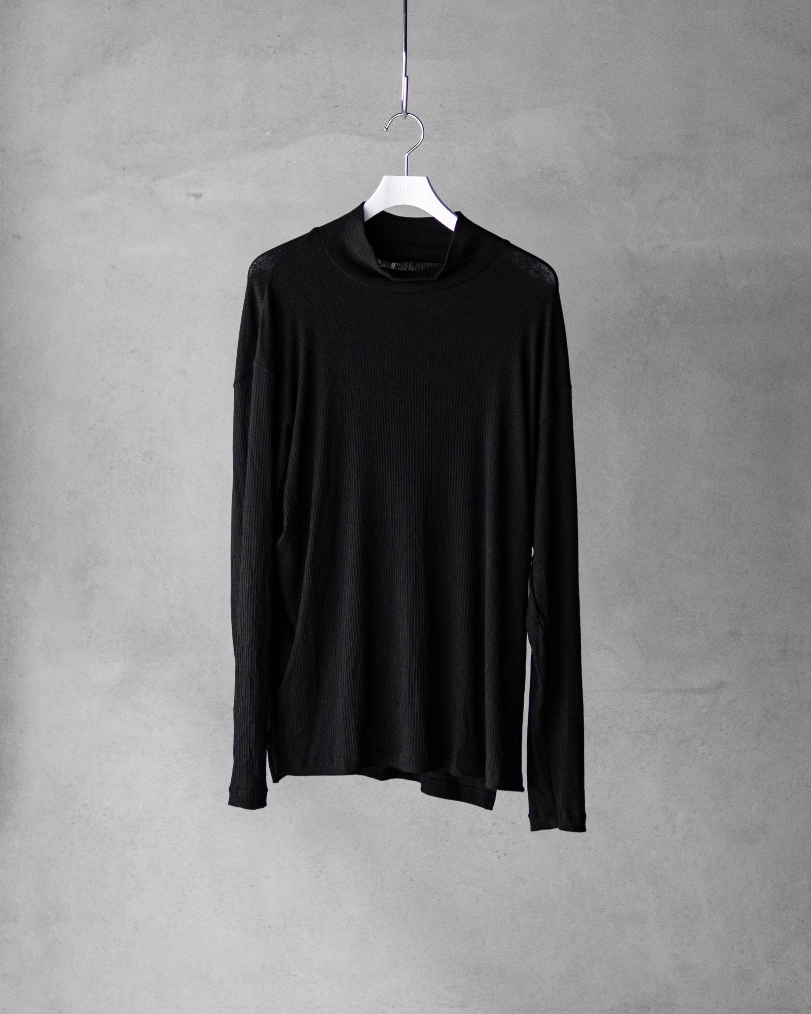 HIGH NECK LONG SLEEVE PULLOVER / BLACK