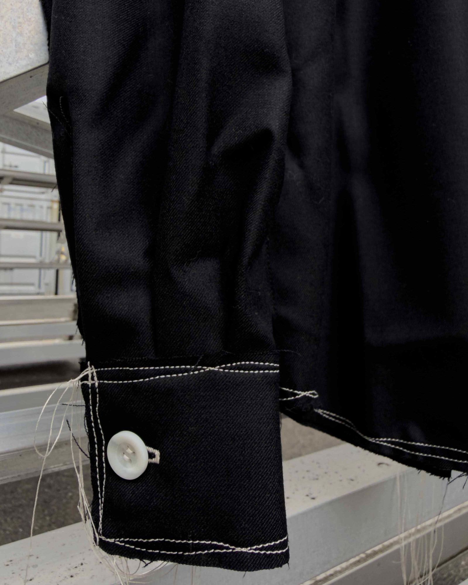 “Washable Super120’s” 60s COLLAR CRAFTSMAN SHIRT / Black