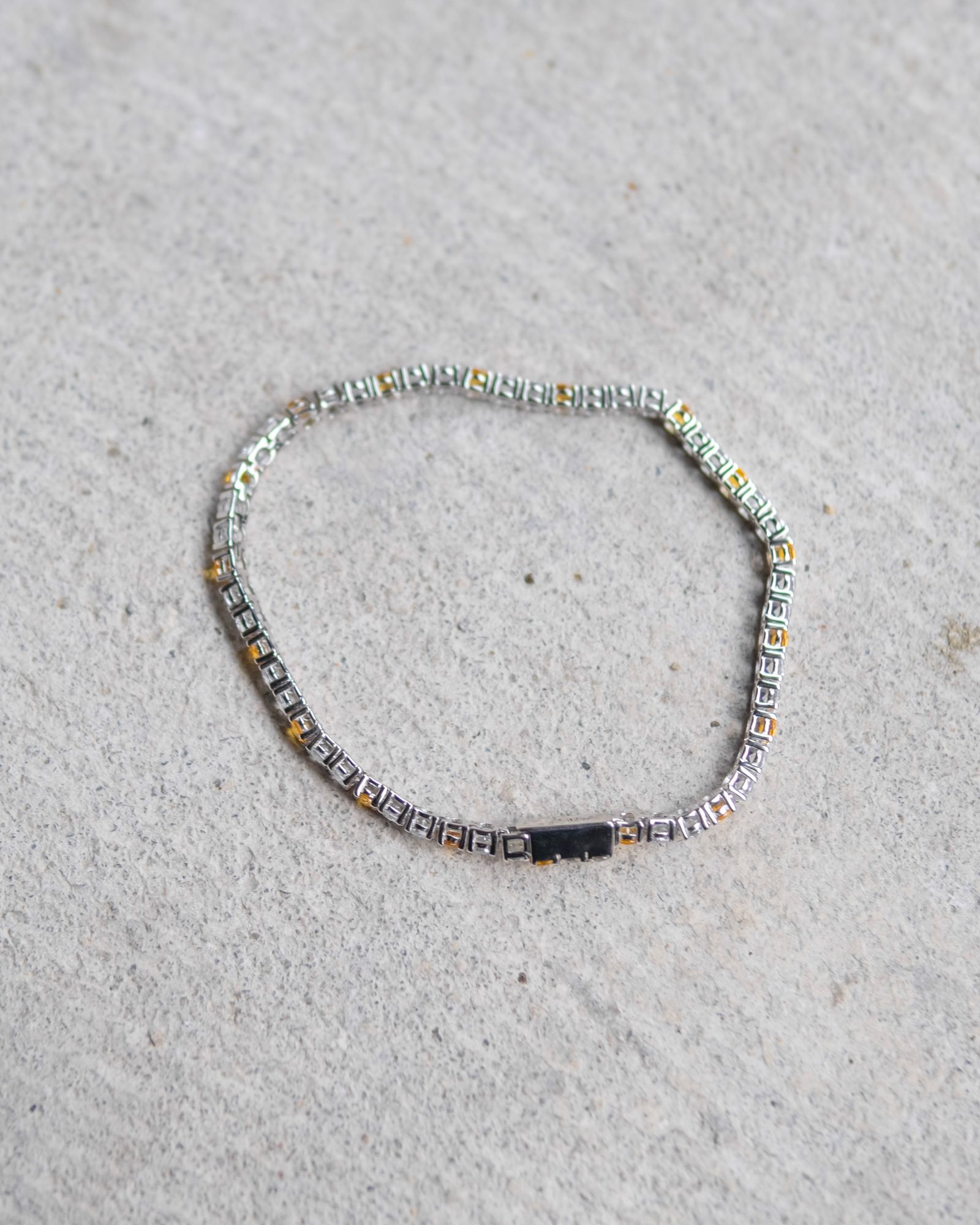 Signal Tennis Bracelet / Silver/Amber