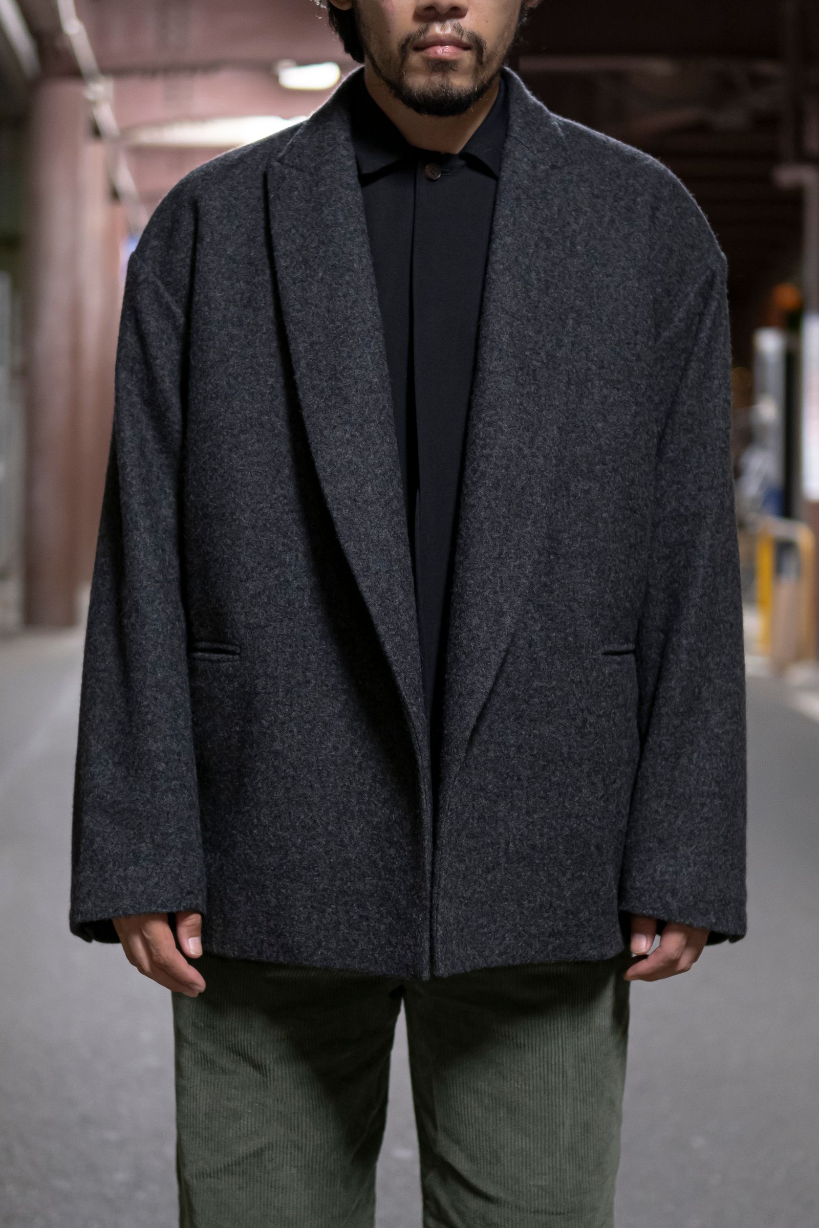 Blanc YM - Cashmere wool unconstructed JKT / Gray | Retikle Online