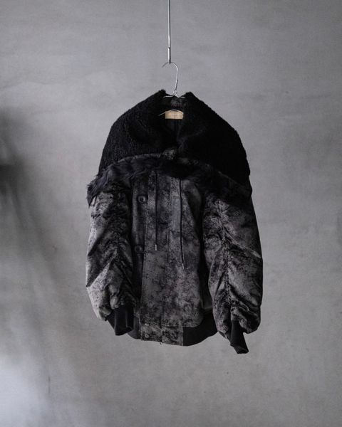 Rust printed N2 Blouson / blk