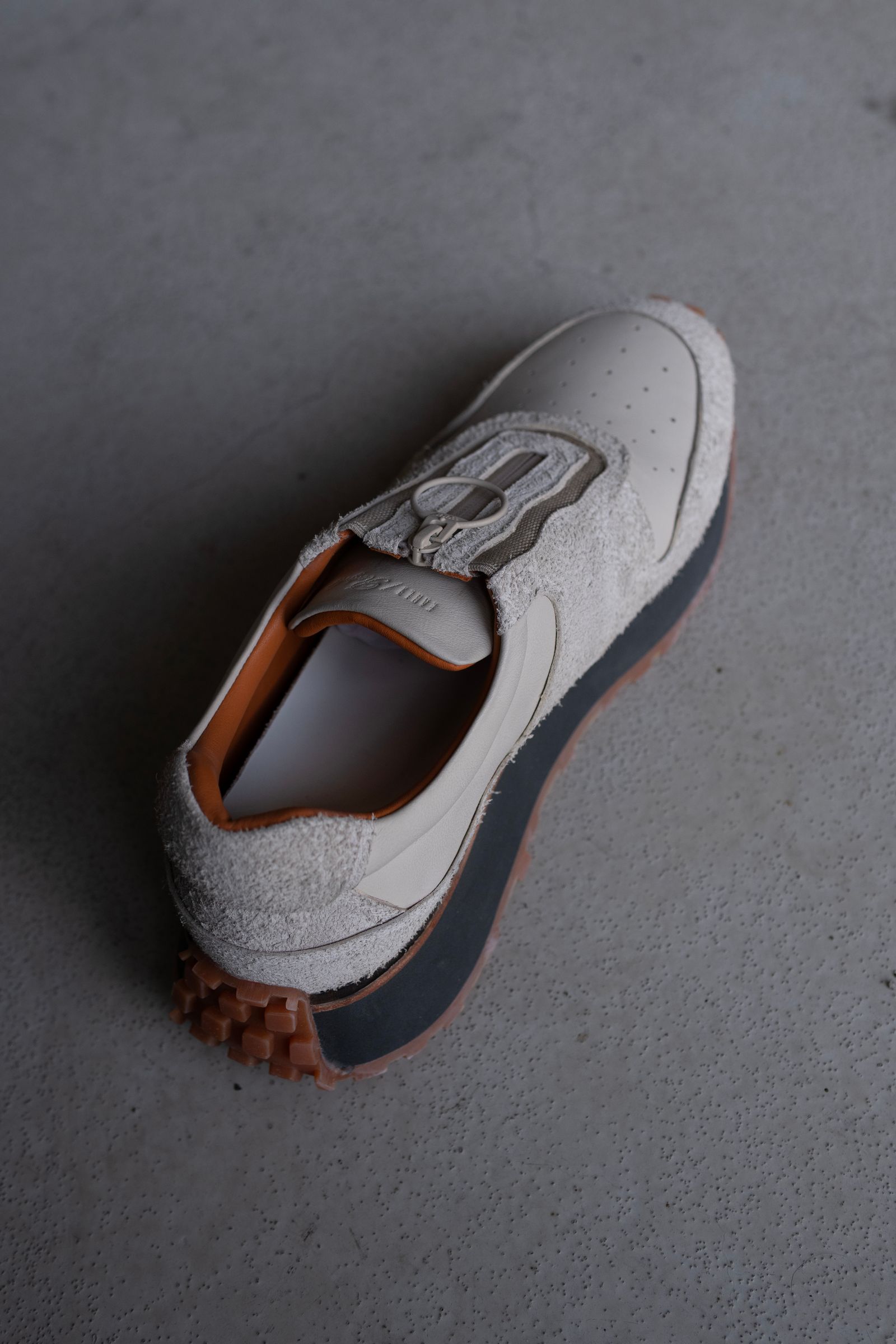 Zip & gore runner / Light beige