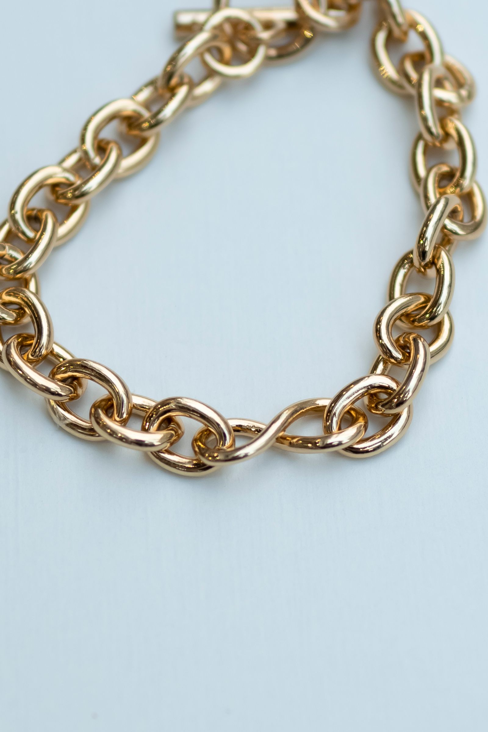 Silver Cross-Over bracelet / Gold