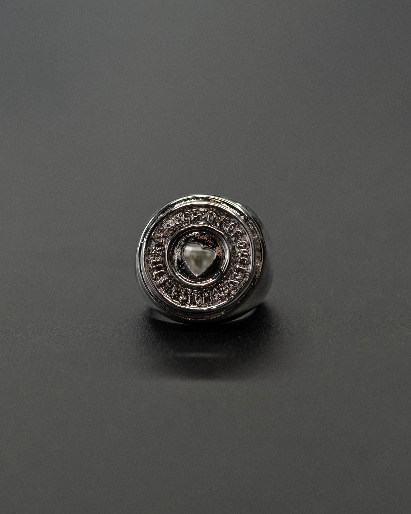 The Jazz Heart Coin Ring / Silver
