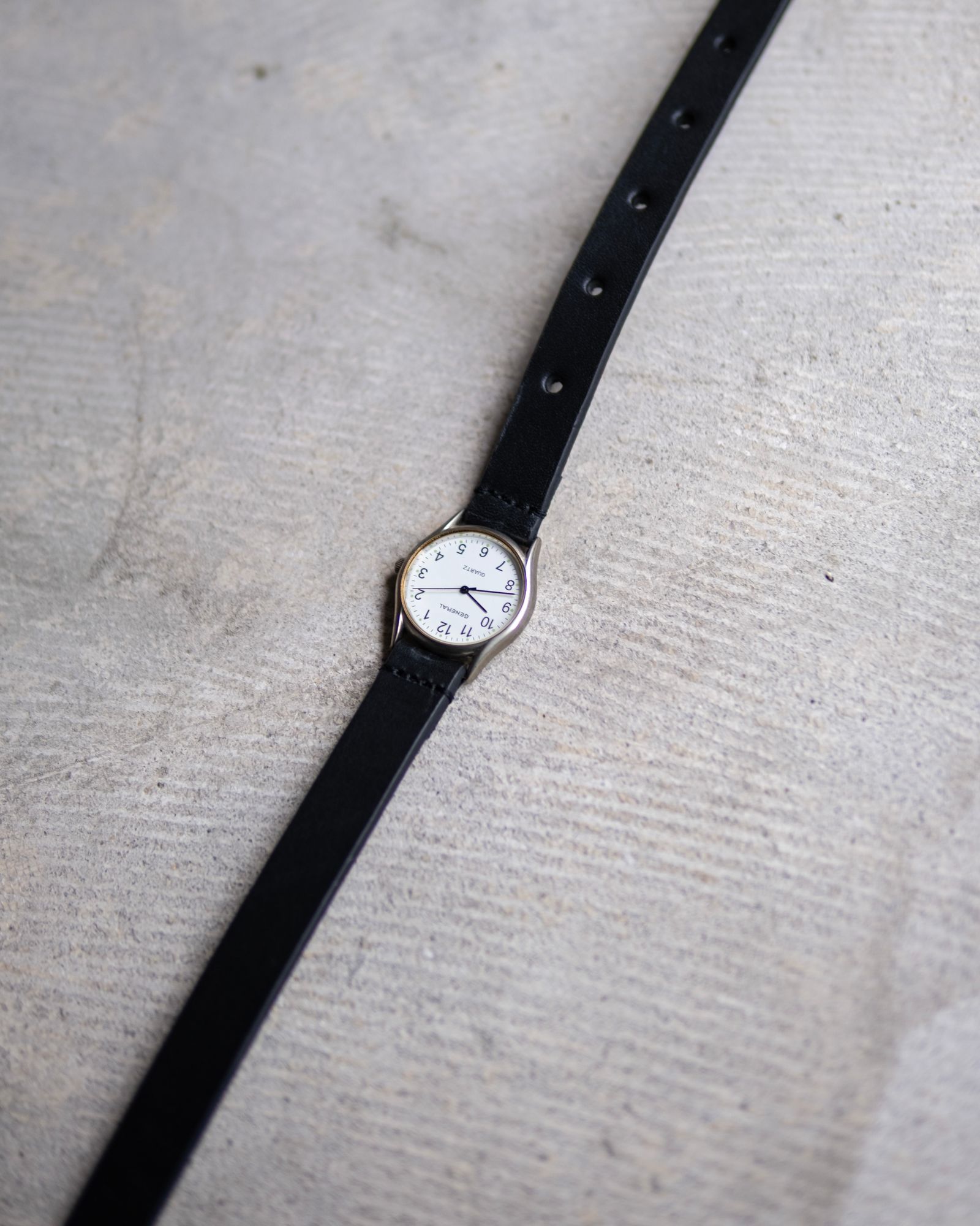 Vintage Watch Belt - Narrow / Black