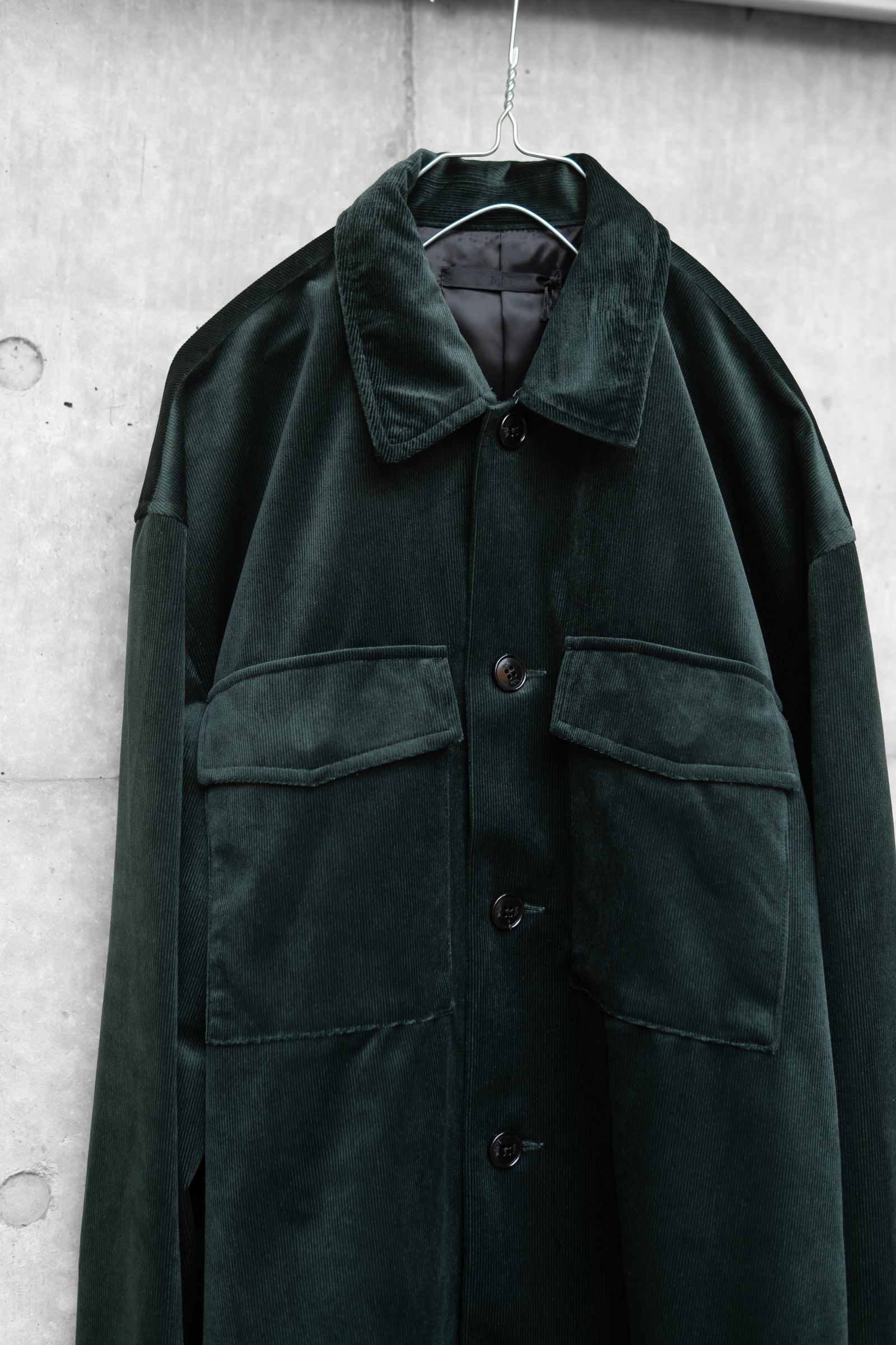 LUSTROUS CORDUROY SHIRT JACKET / GREEN
