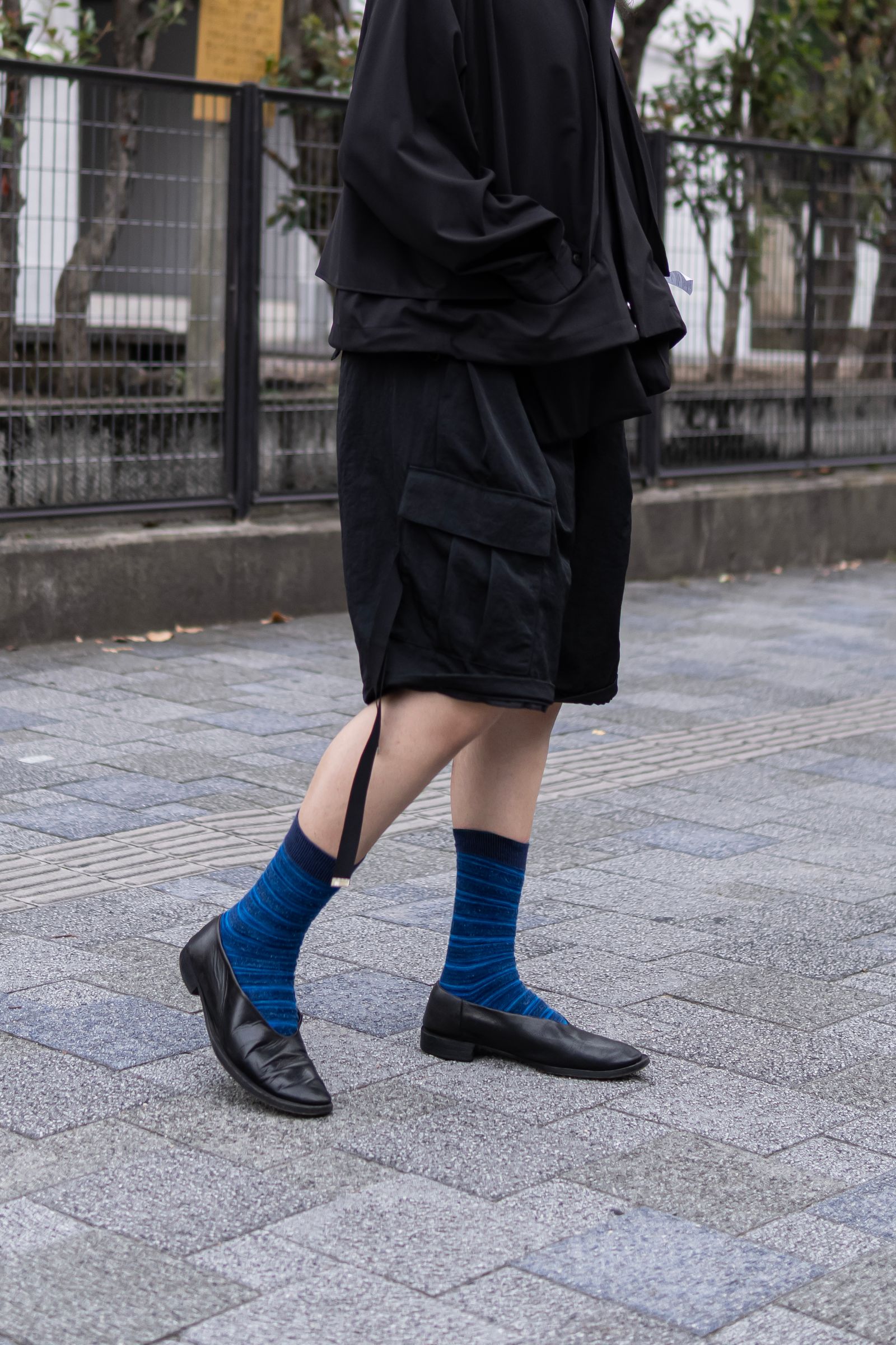 DETACHABLE WIDE CARGO PANTS / BLACK