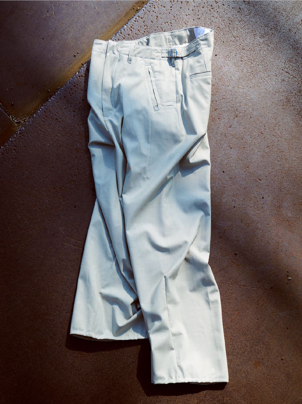 “Washable Super120’s” WIDE CEREMONY “MC” TROUSERS / Gray