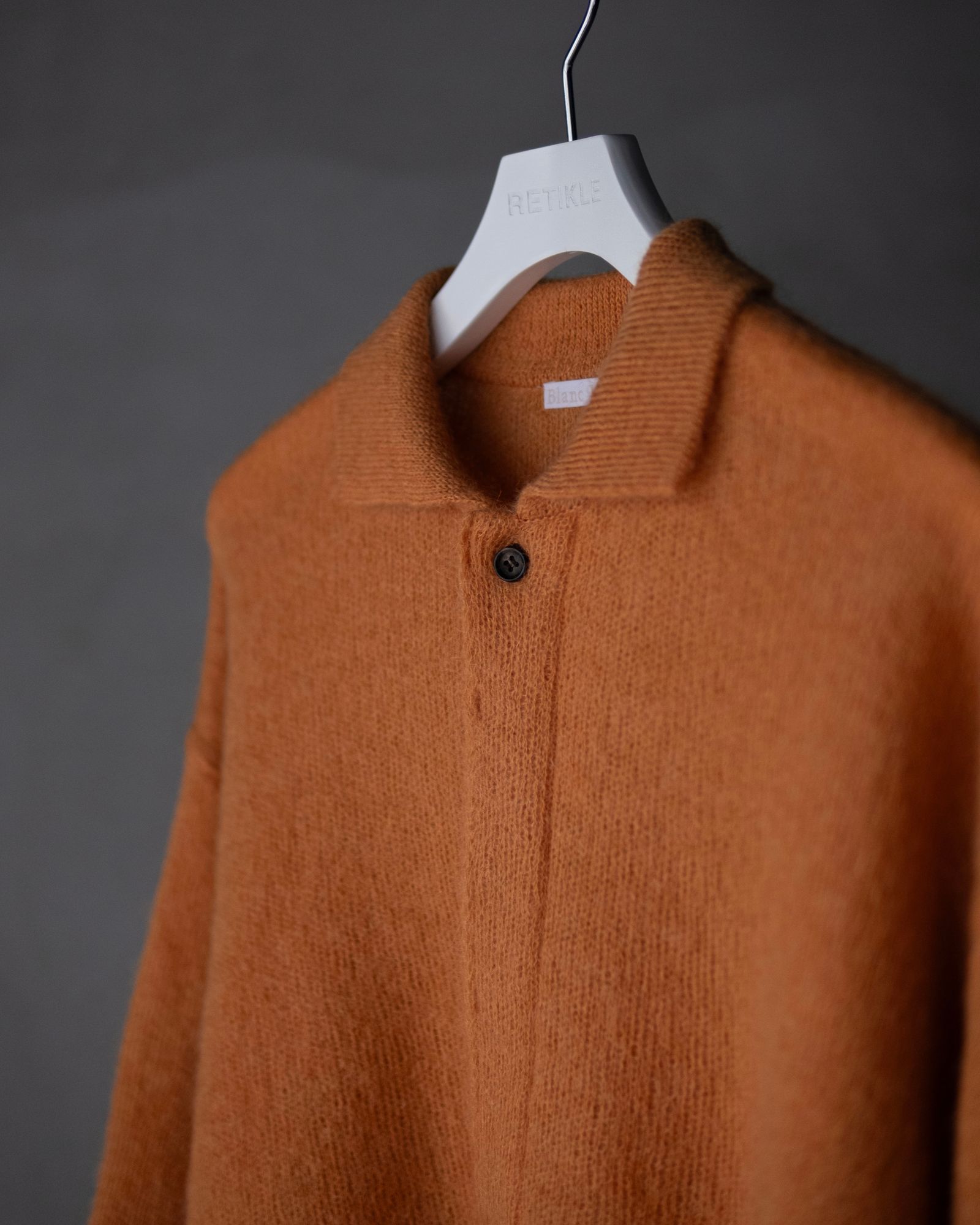 Kid Mohair Knit Shirts / Orange
