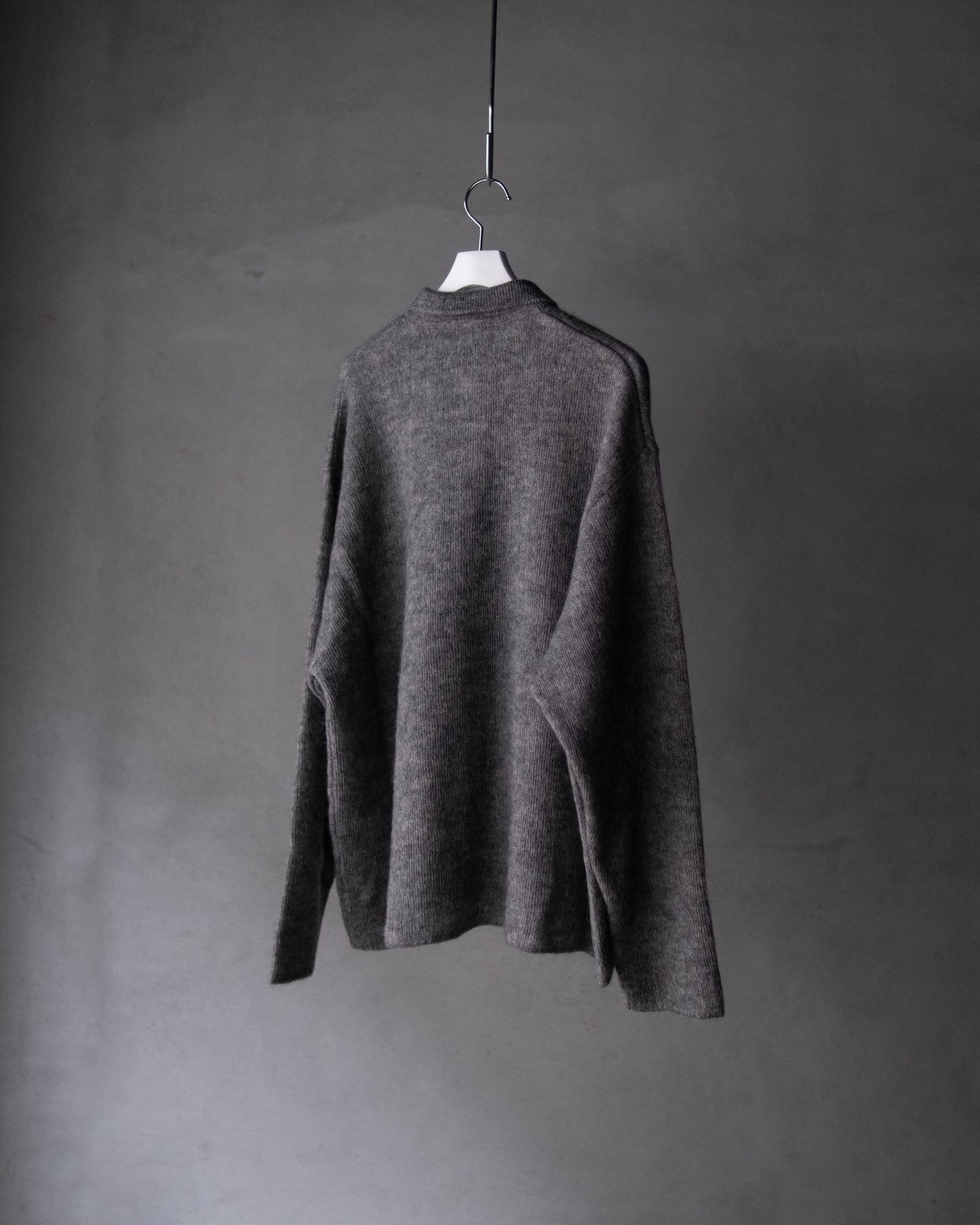 Kid Mohair Knit Shirts / Gray