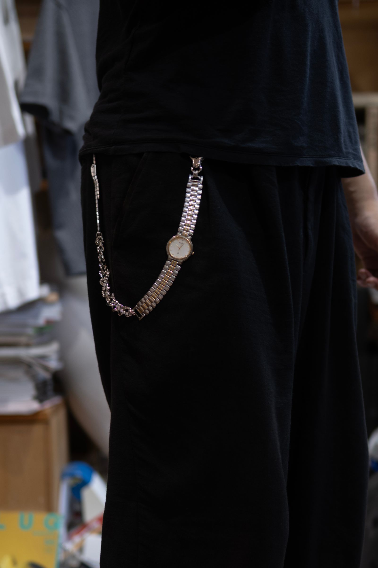 VINTAGE WATCH LINKS CHAIN / SILVER