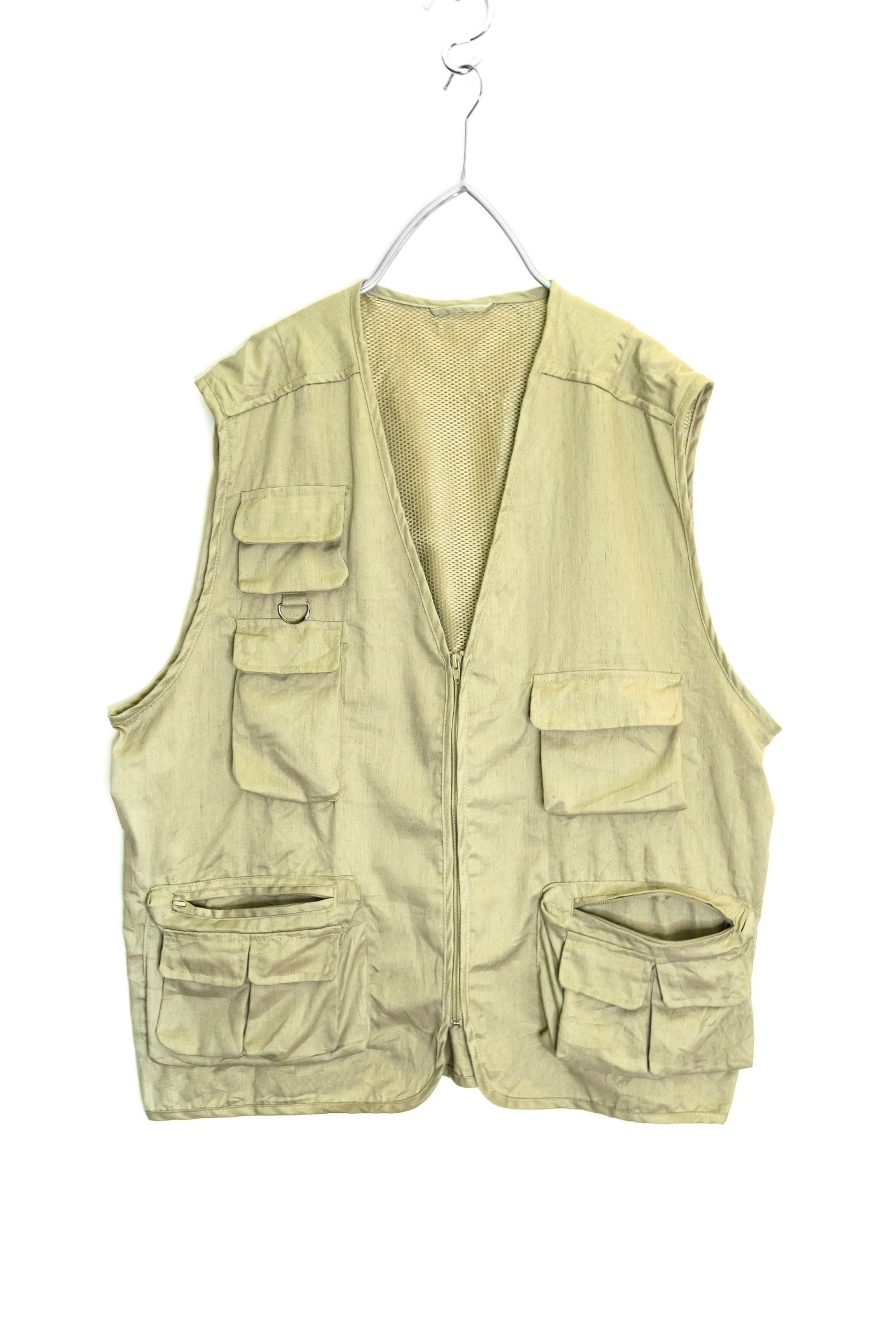 Remake Dye Viscose Fishing Vest / リメイク製品染めフィッシングベスト