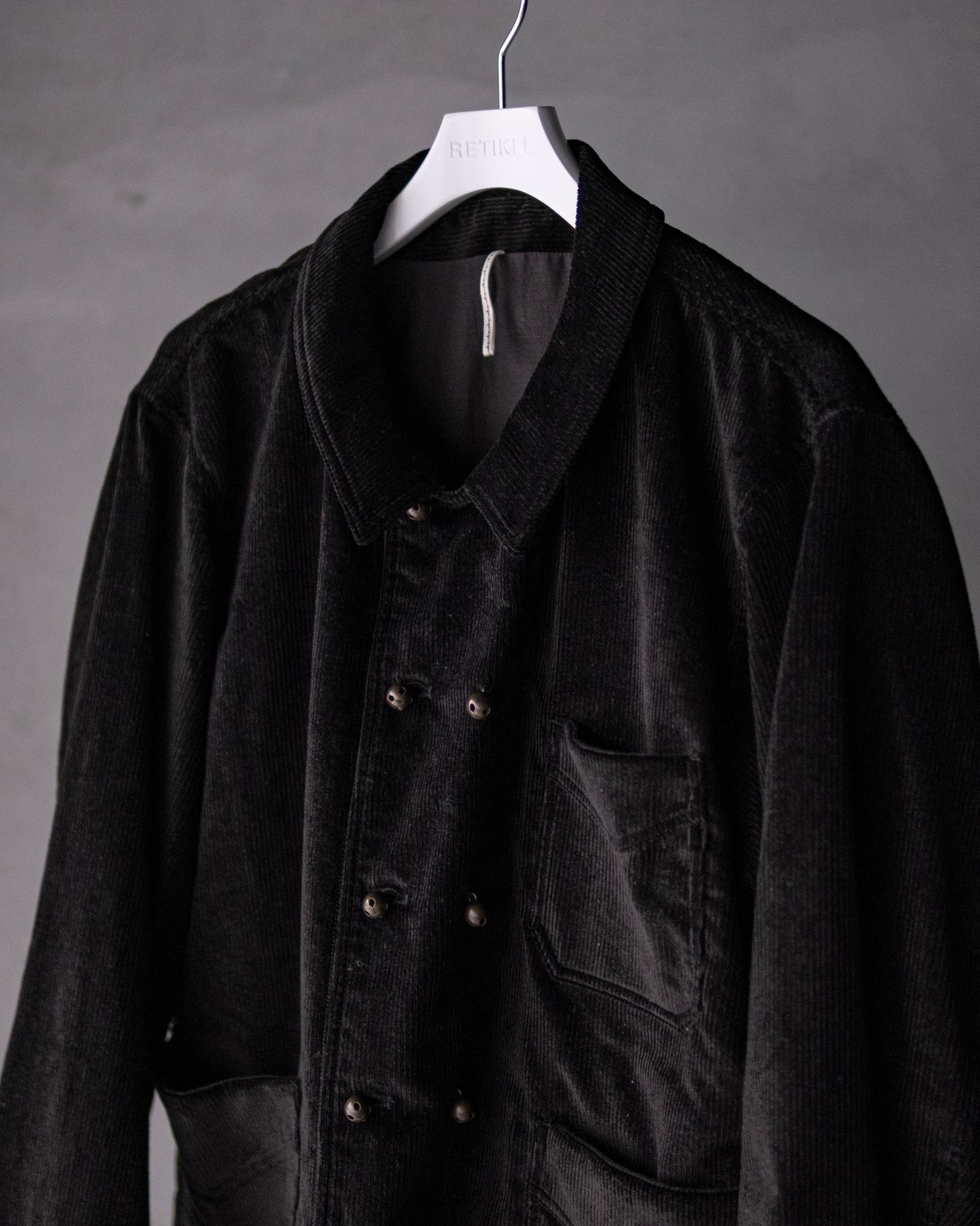 DOUBLE BREASTED COVERALL / BLACK