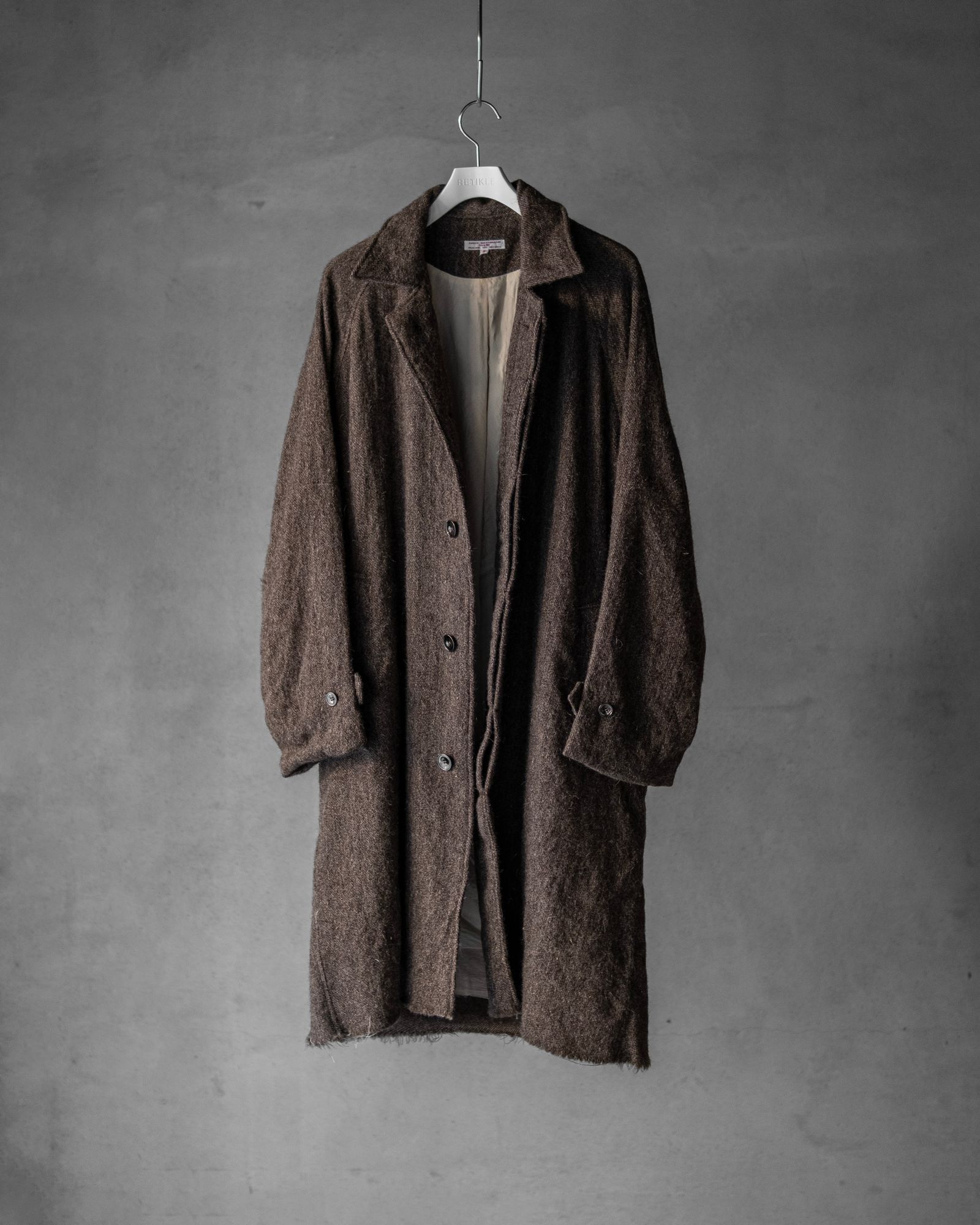 Draped Coat in Montafoner Wool / Charcoal Melange